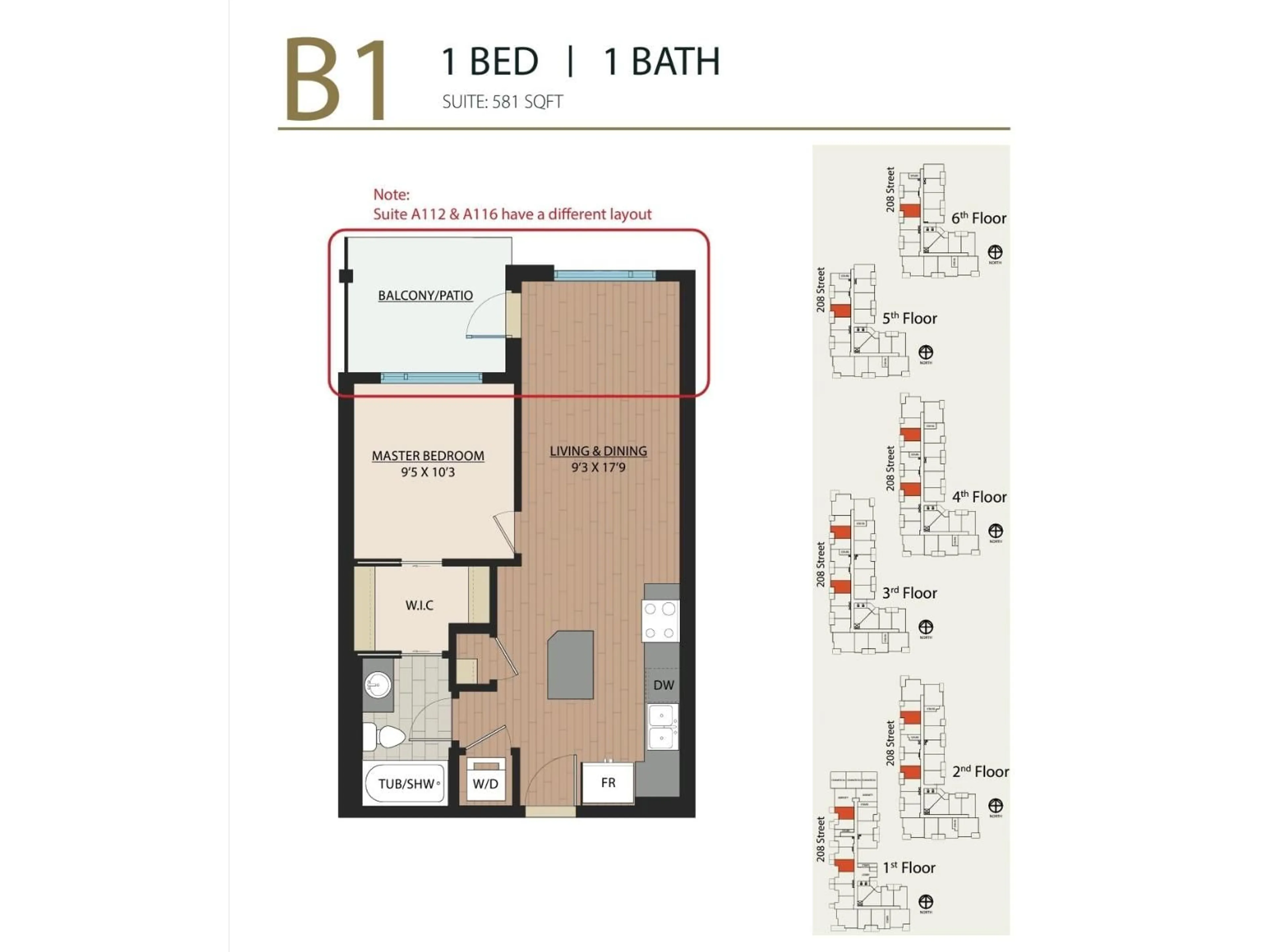 Floor plan for A122 - 8233 208B, Langley British Columbia V2Y4M7