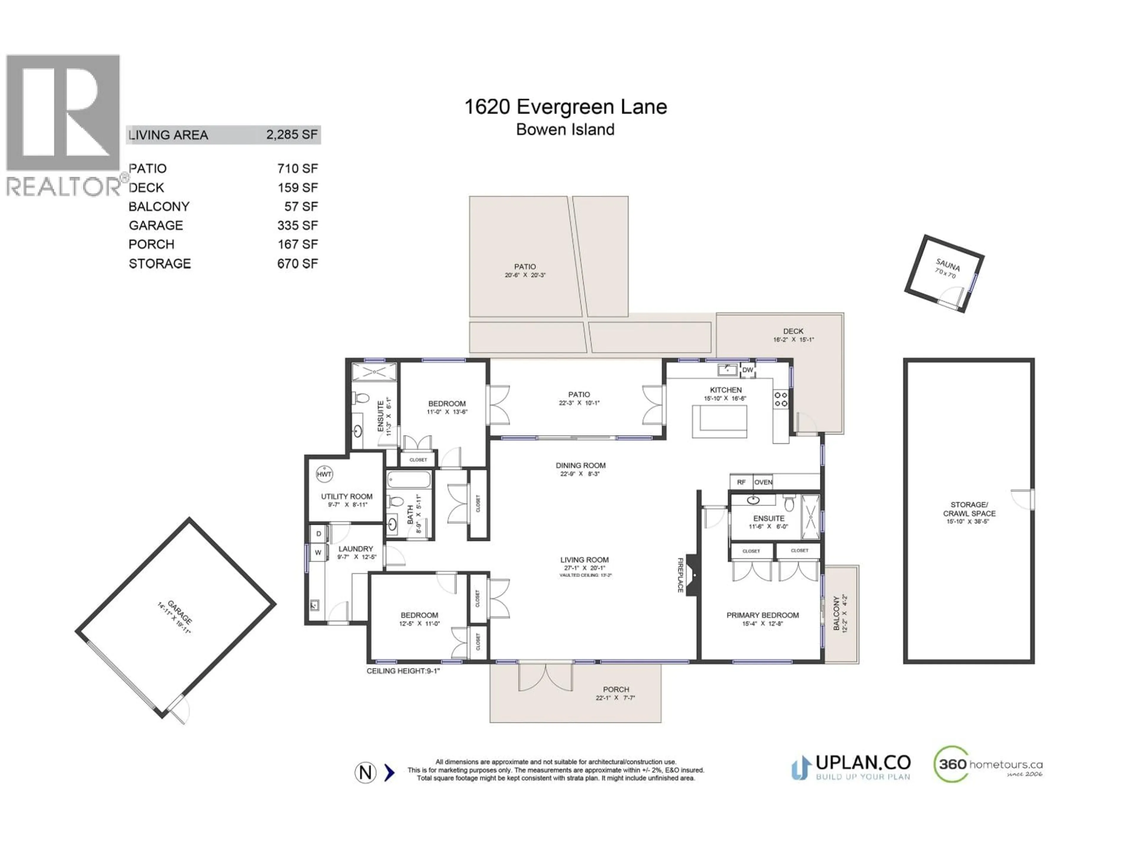 Floor plan for 1620 EVERGREEN LANE, Bowen Island British Columbia V0N1G2
