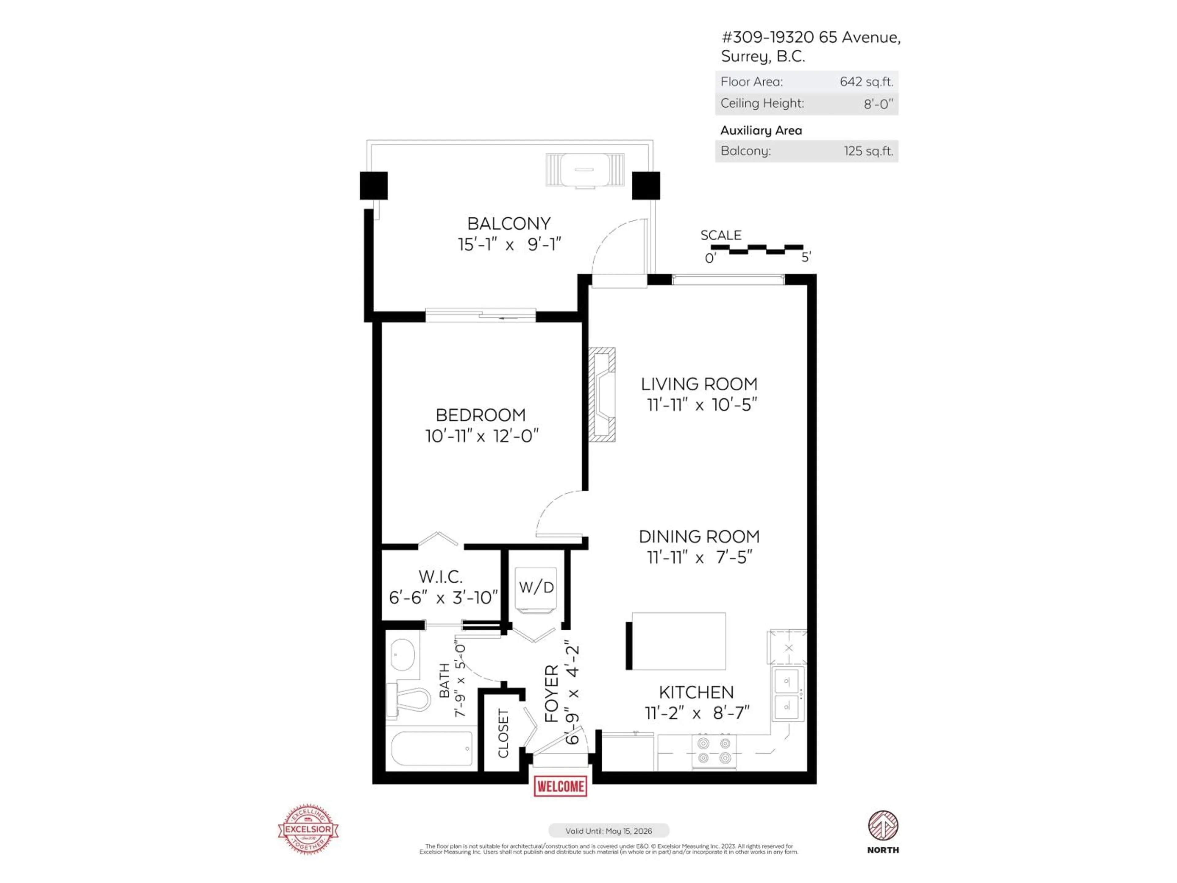 Floor plan for 309 - 19320 65, Surrey British Columbia V4N0A3