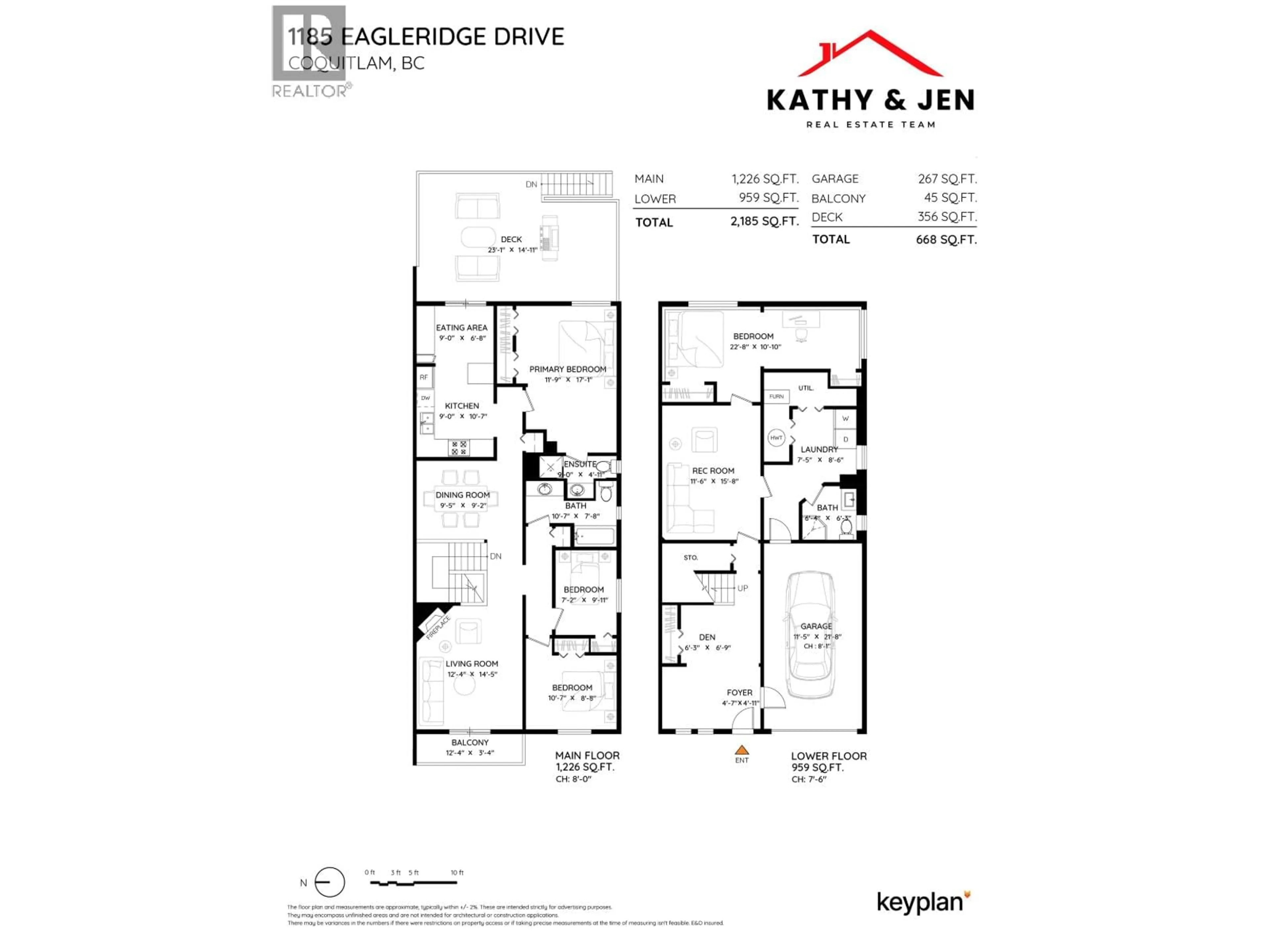 Floor plan for 1185 EAGLERIDGE DRIVE, Coquitlam British Columbia V3E1J8
