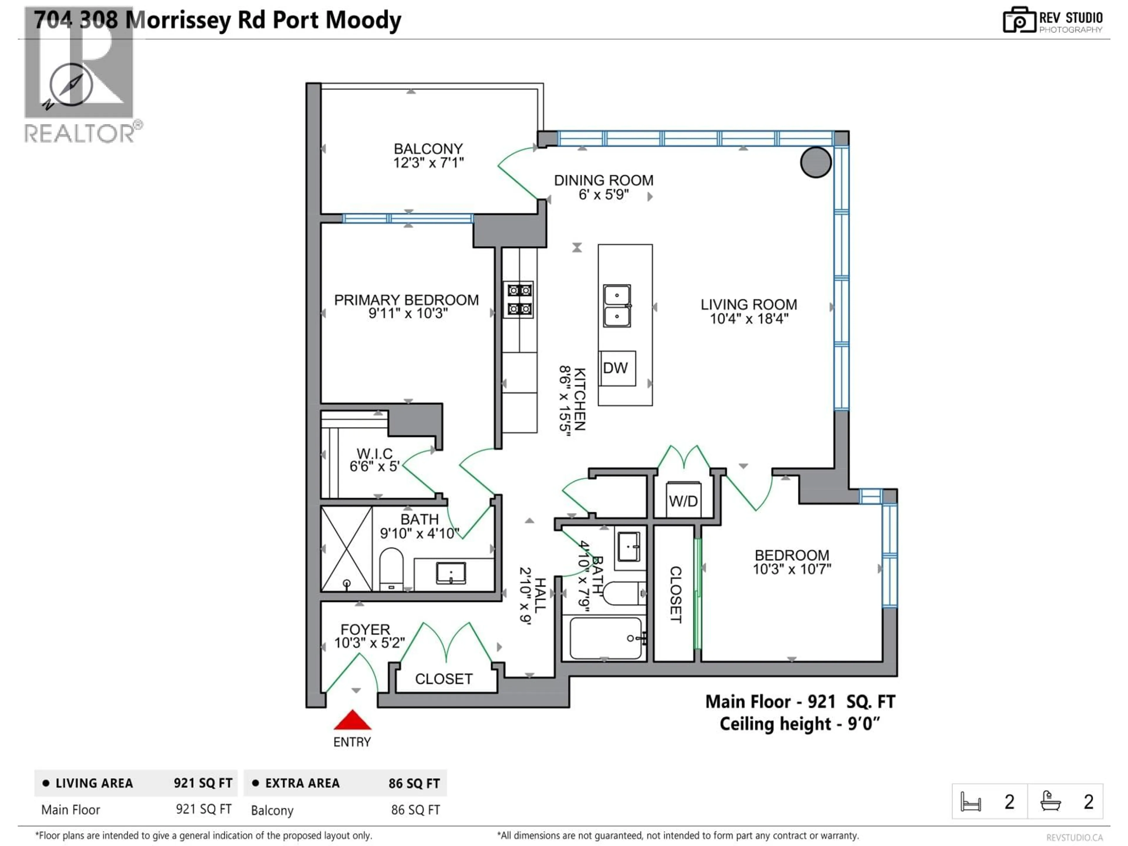 Floor plan for 704 - 308 MORRISSEY ROAD, Port Moody British Columbia V3H0M2