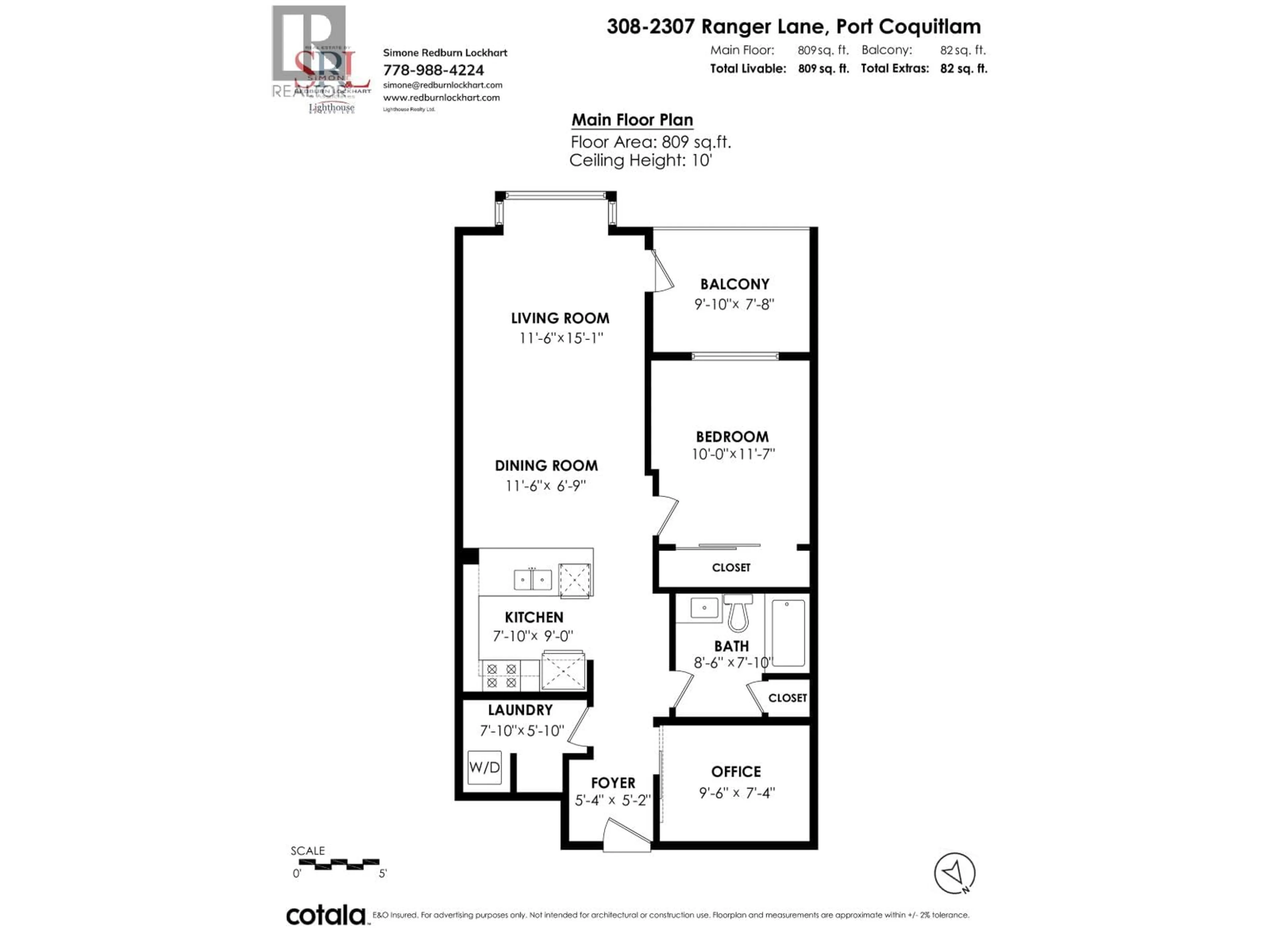 Floor plan for 308 - 2307 RANGER LANE, Port Coquitlam British Columbia V3B0L7
