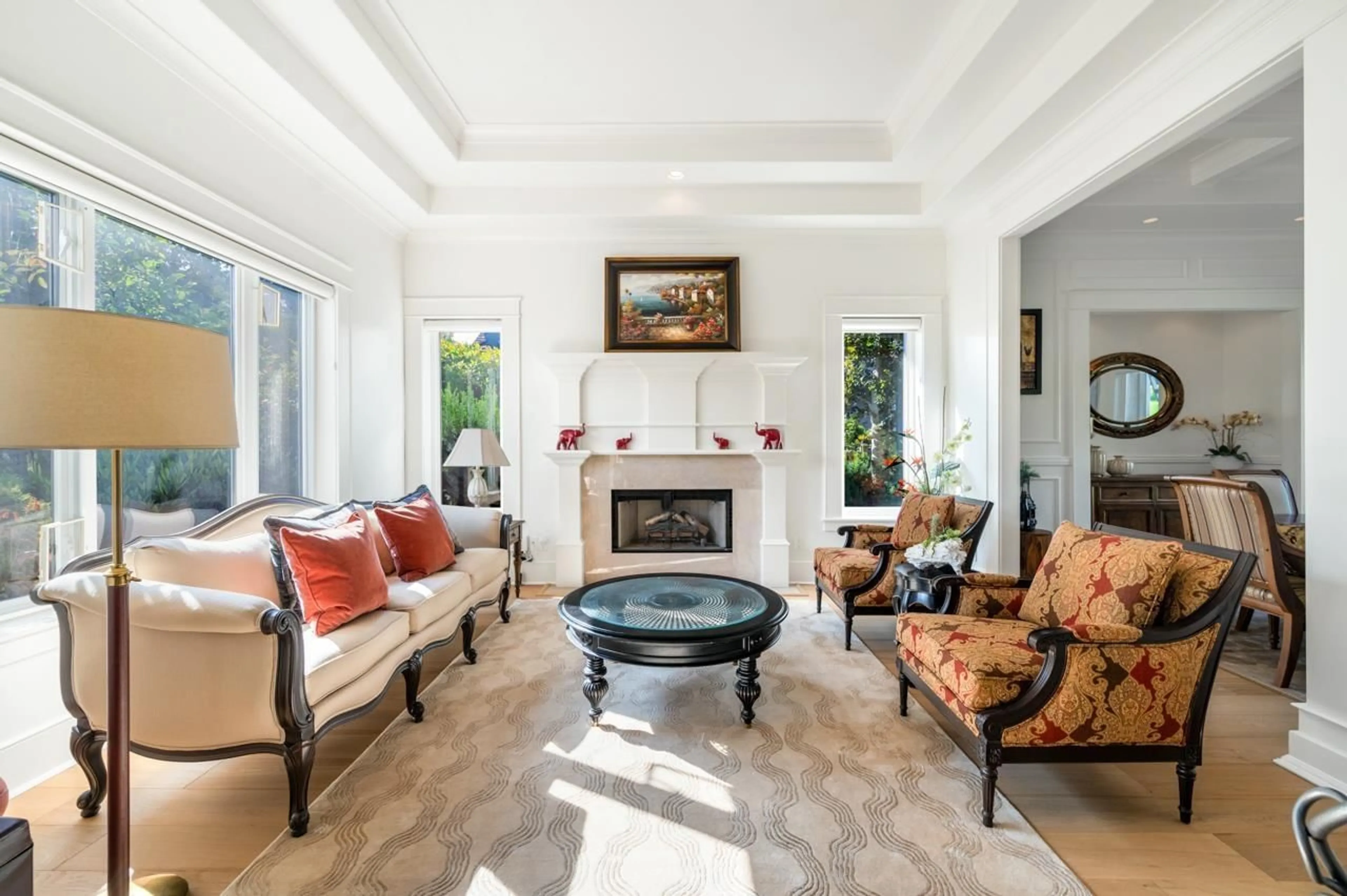 Living room with furniture, ceramic/tile floor for 2111 138, Surrey British Columbia V4A9V6