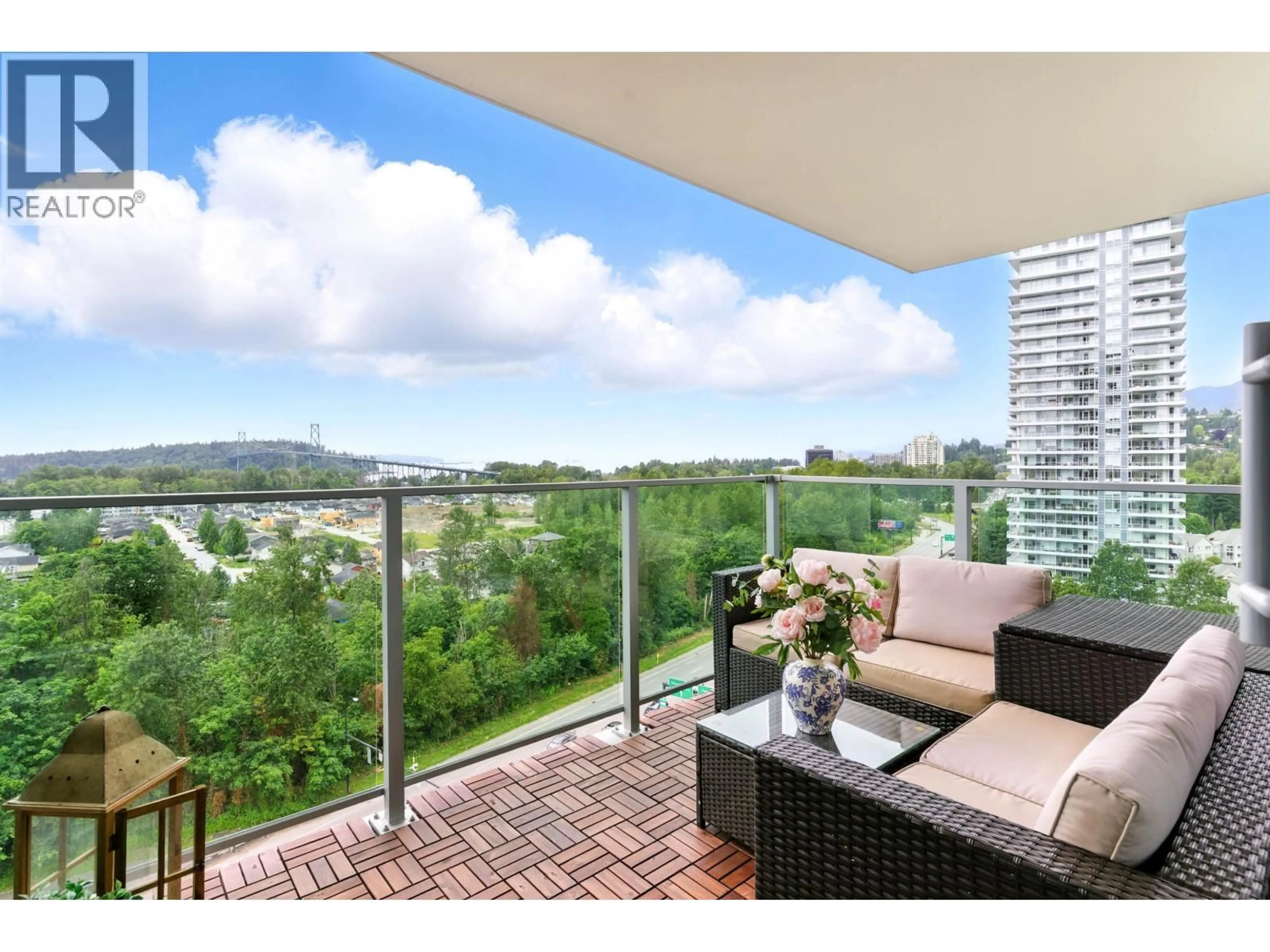 Balcony in the apartment, water/lake/river/ocean view for 1205 - 1632 LIONS GATE LANE, North Vancouver British Columbia V7P0E2