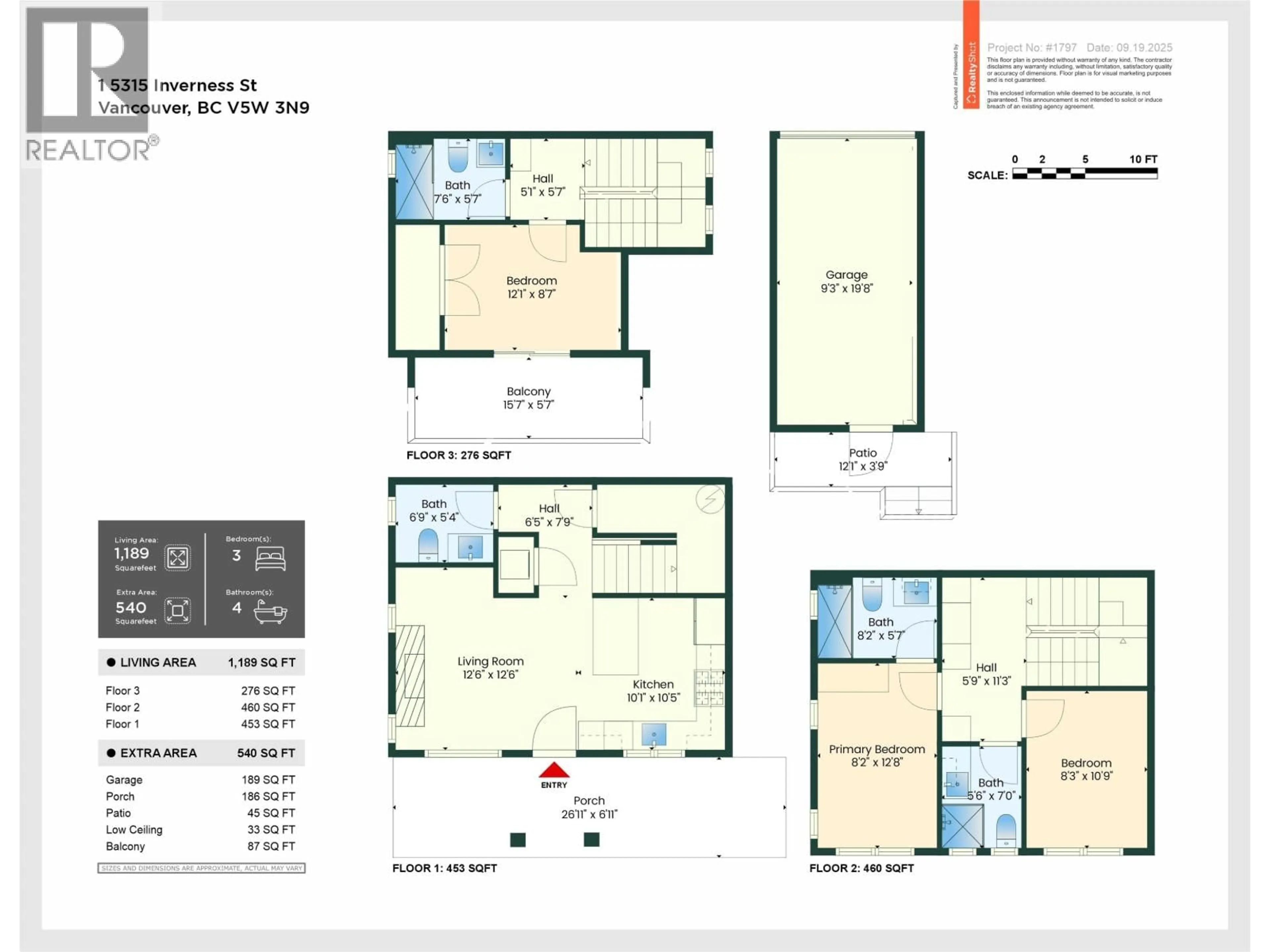 Floor plan for 1 - 5315 INVERNESS STREET, Vancouver British Columbia V5W3N9