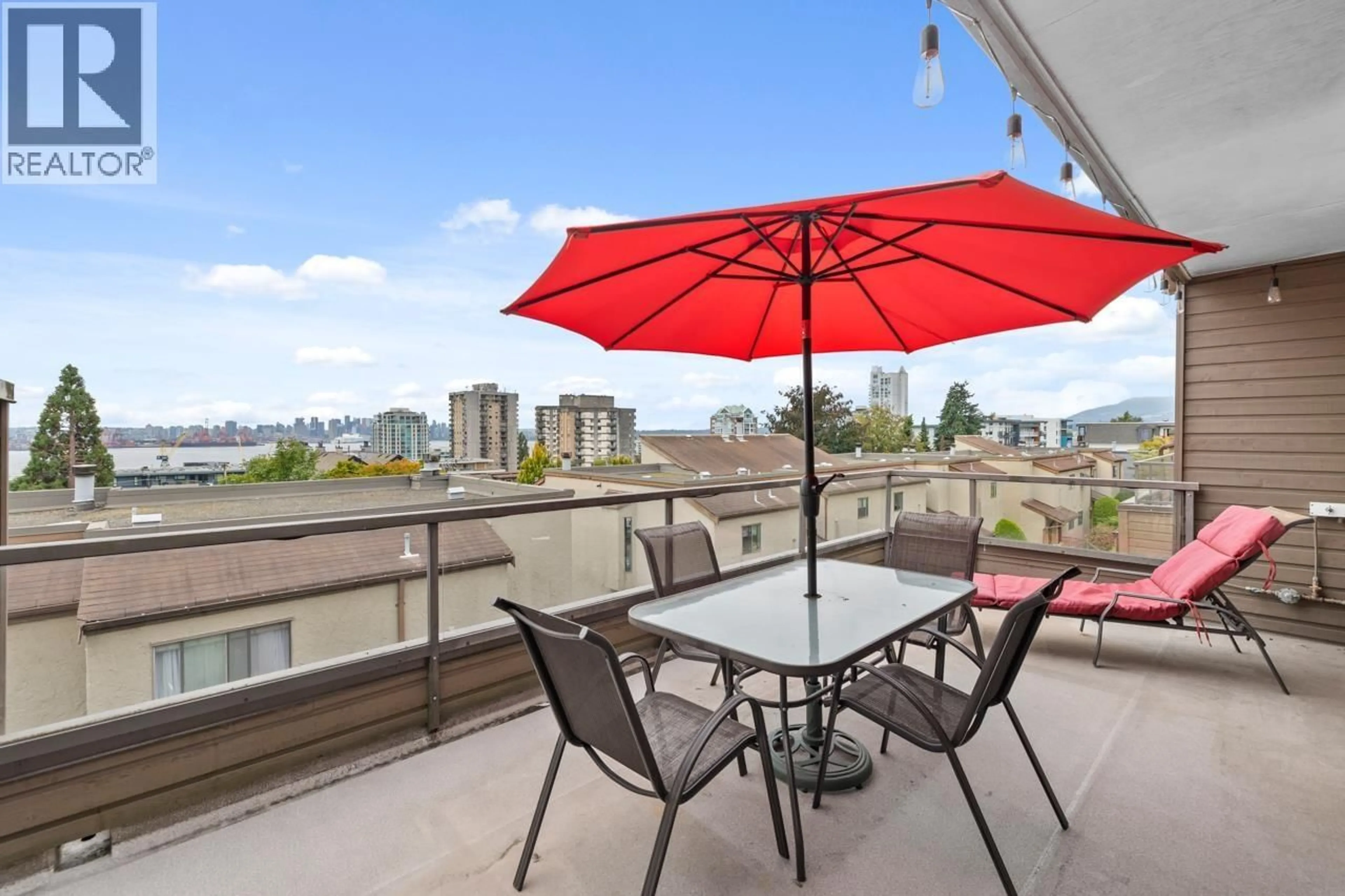 Patio, city buildings view from balcony for 19 - 220 4TH STREET, North Vancouver British Columbia V7L1H9