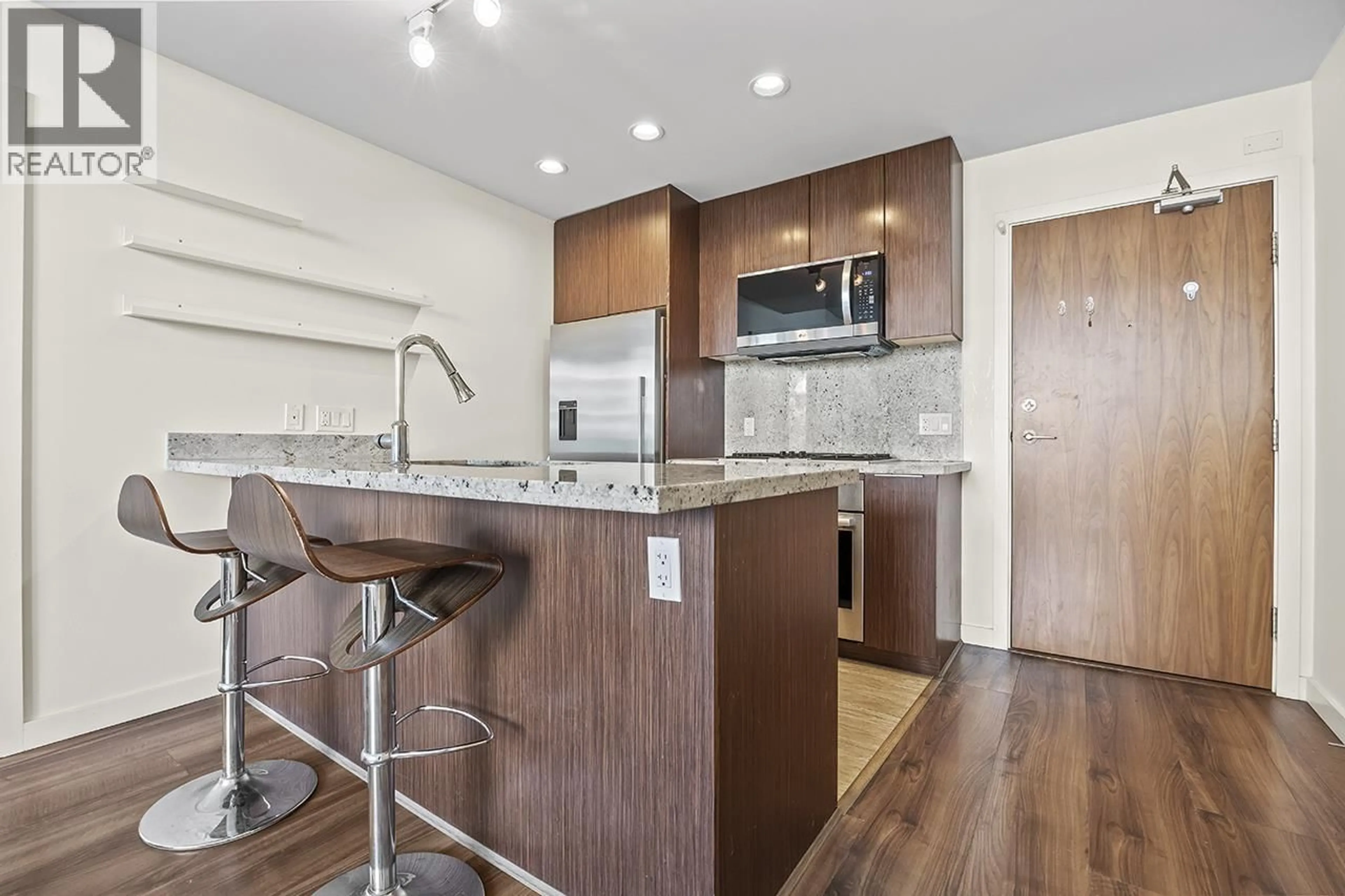 Standard kitchen, wood/laminate floor for 617 - 8677 CAPSTAN WAY, Richmond British Columbia V6X0N6