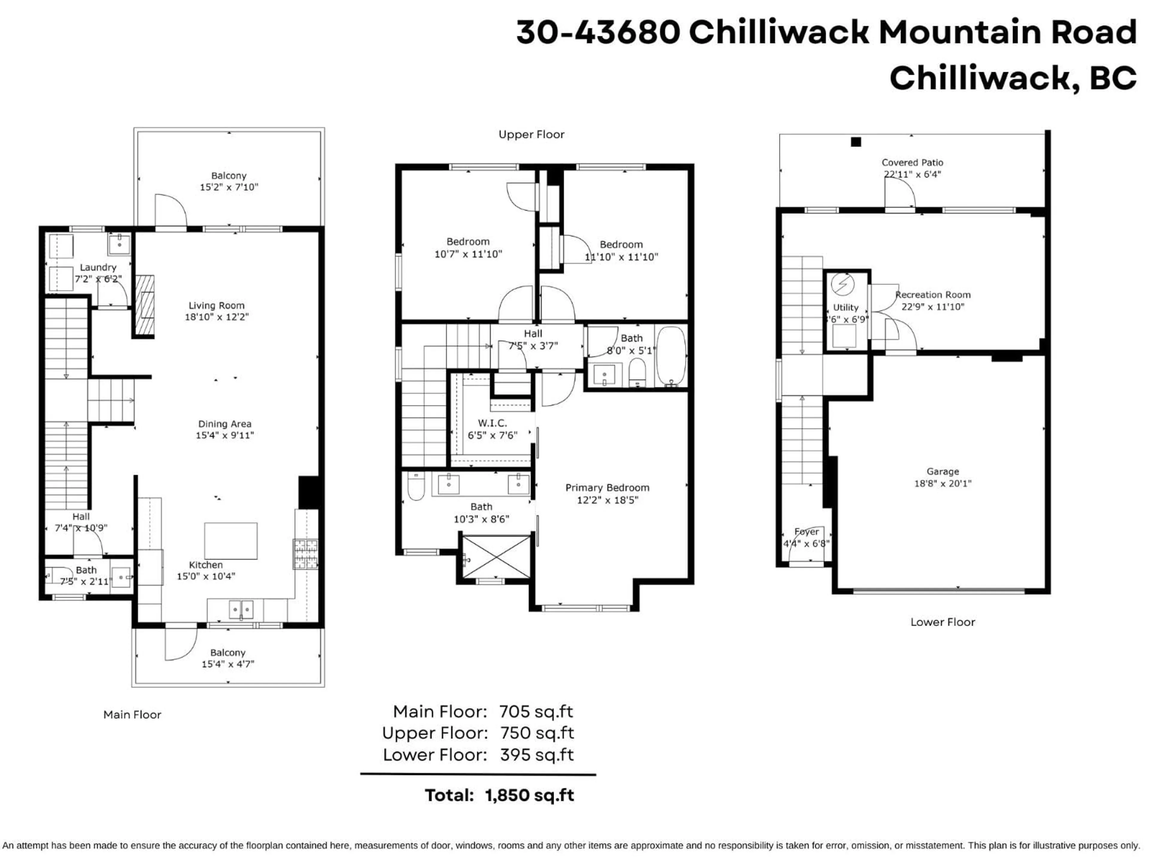 Floor plan for 30 - 43680 CHILLIWACK MOUNTAIN ROAD, Chilliwack British Columbia V2R6A6