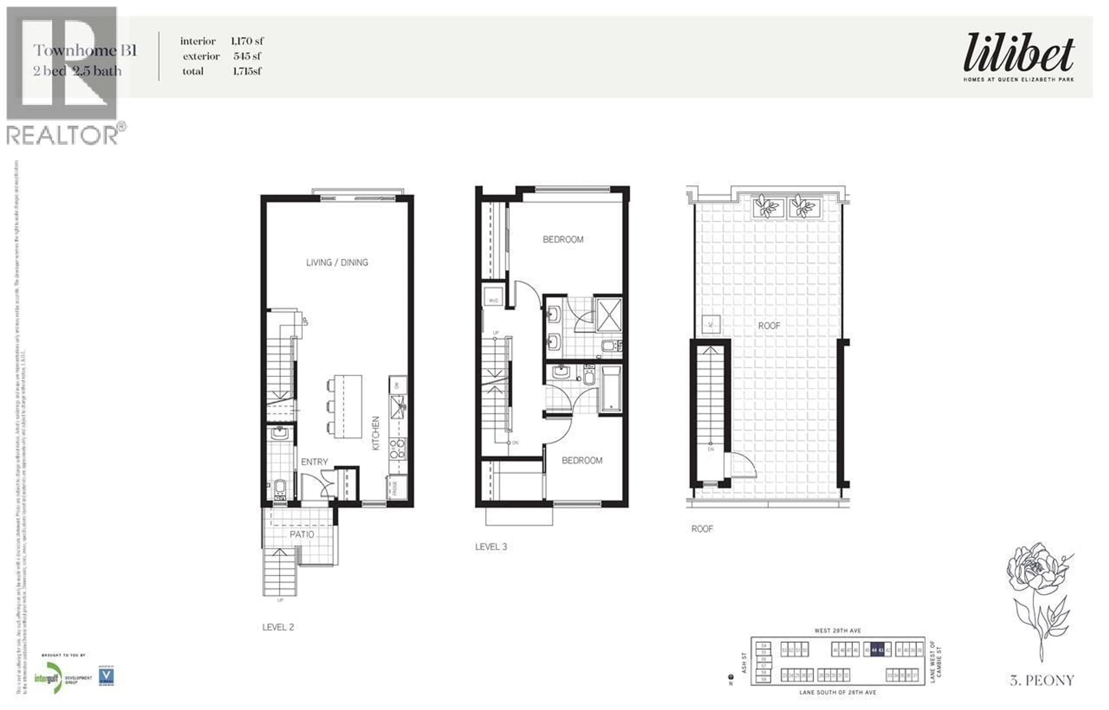 Floor plan for 33 - 530 28TH AVENUE, Vancouver British Columbia V5Z2H1