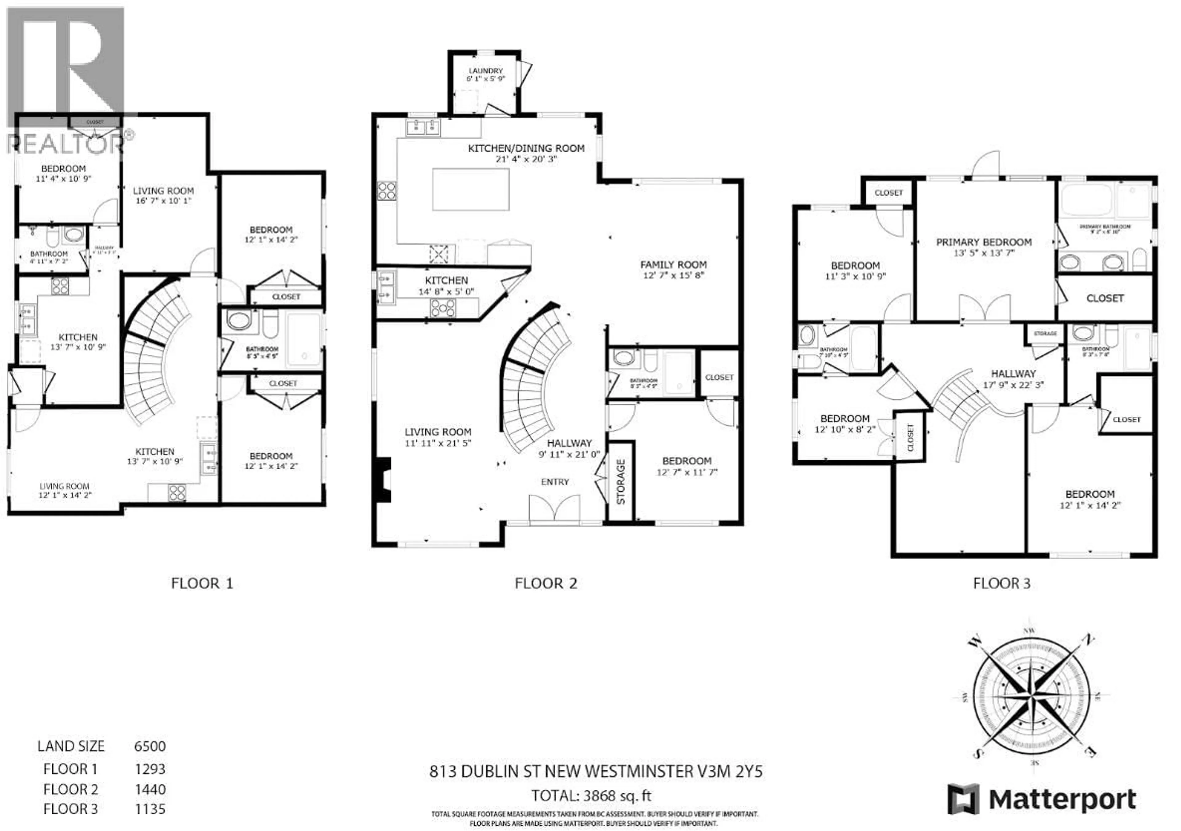 Floor plan for 813 DUBLIN STREET, New Westminster British Columbia V3M2Y5