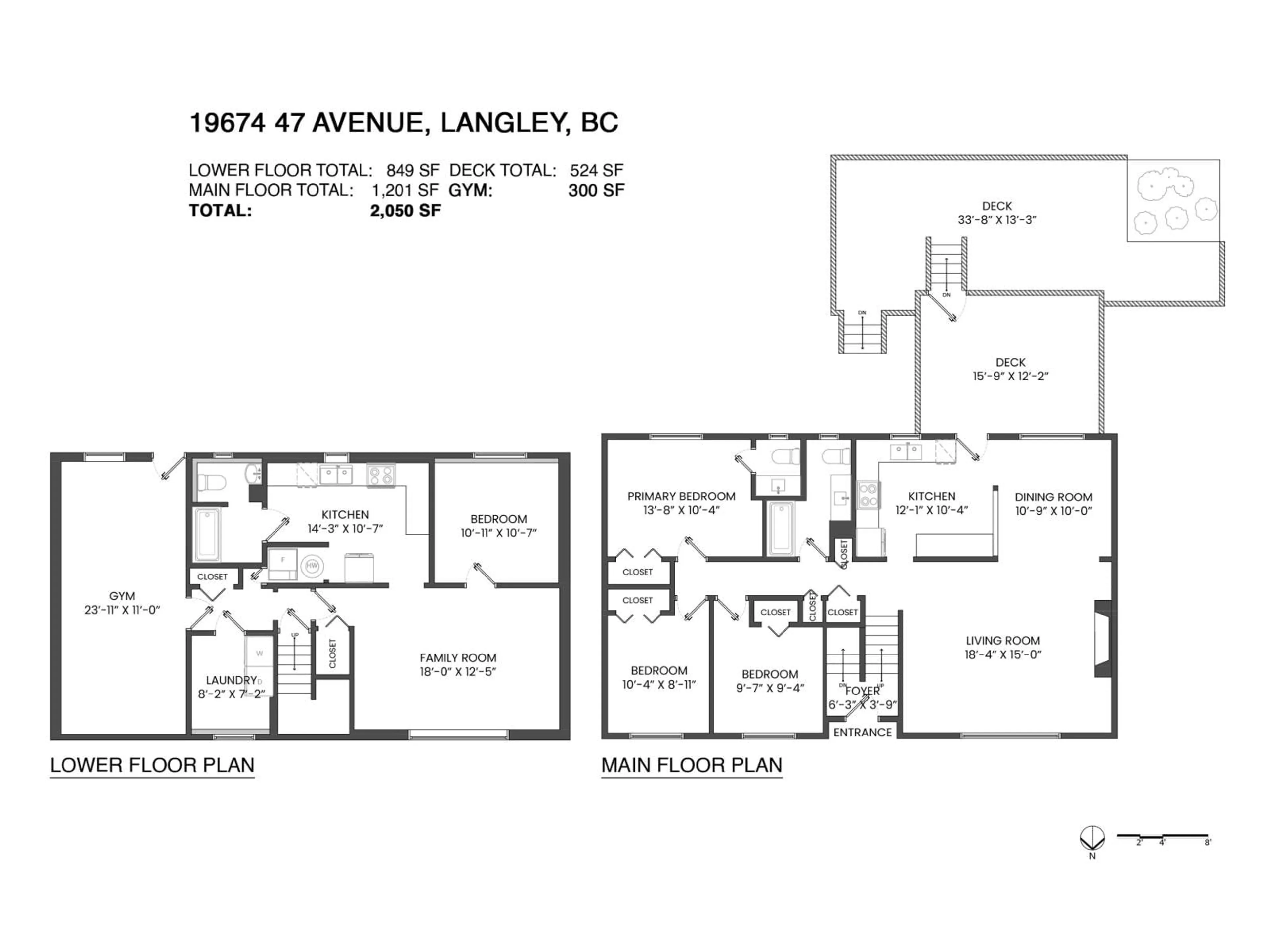 Floor plan for 19674 47, Langley British Columbia V3A5G8