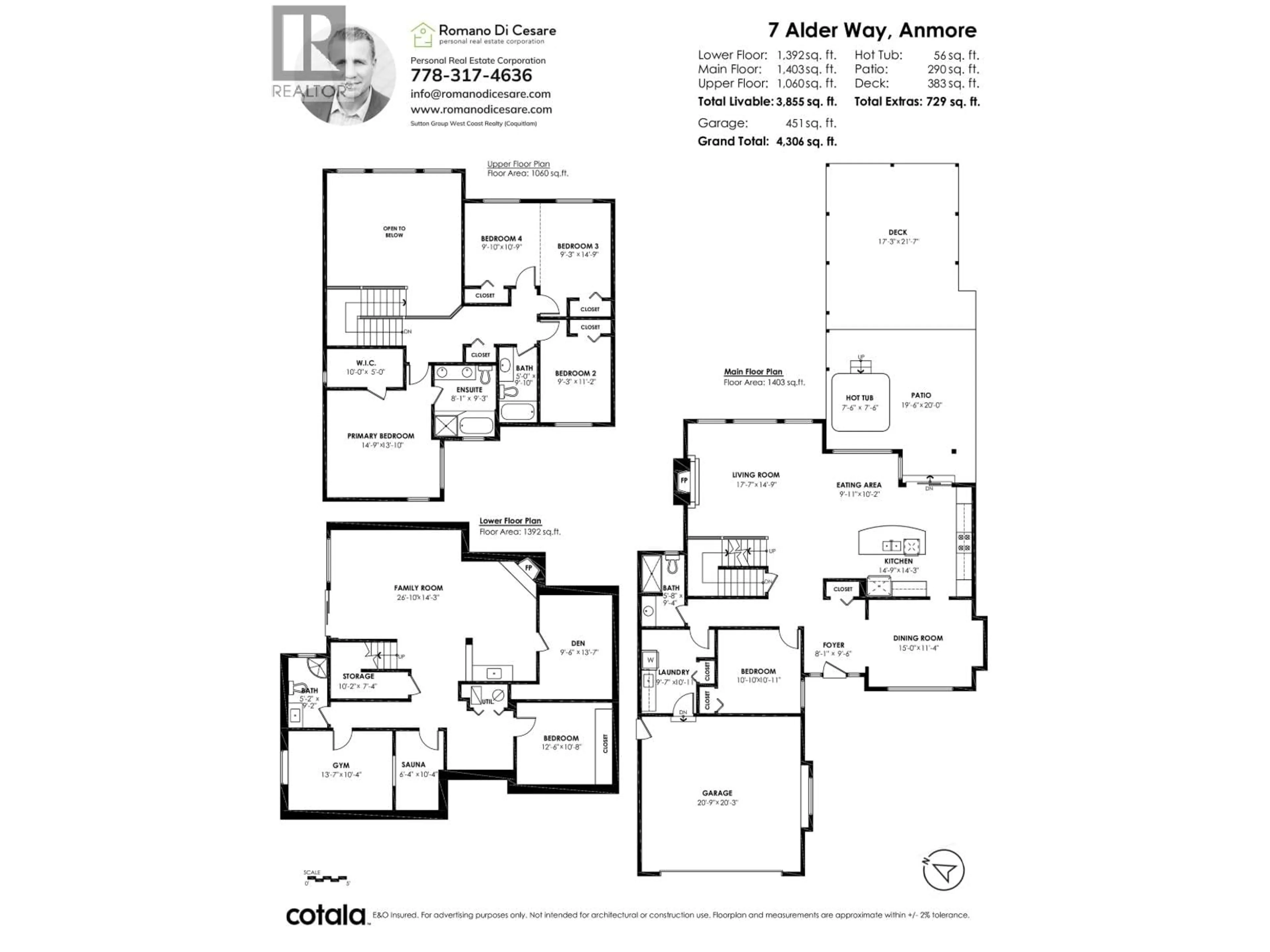 Floor plan for 7 ALDER WAY, Anmore British Columbia V3H4Y5