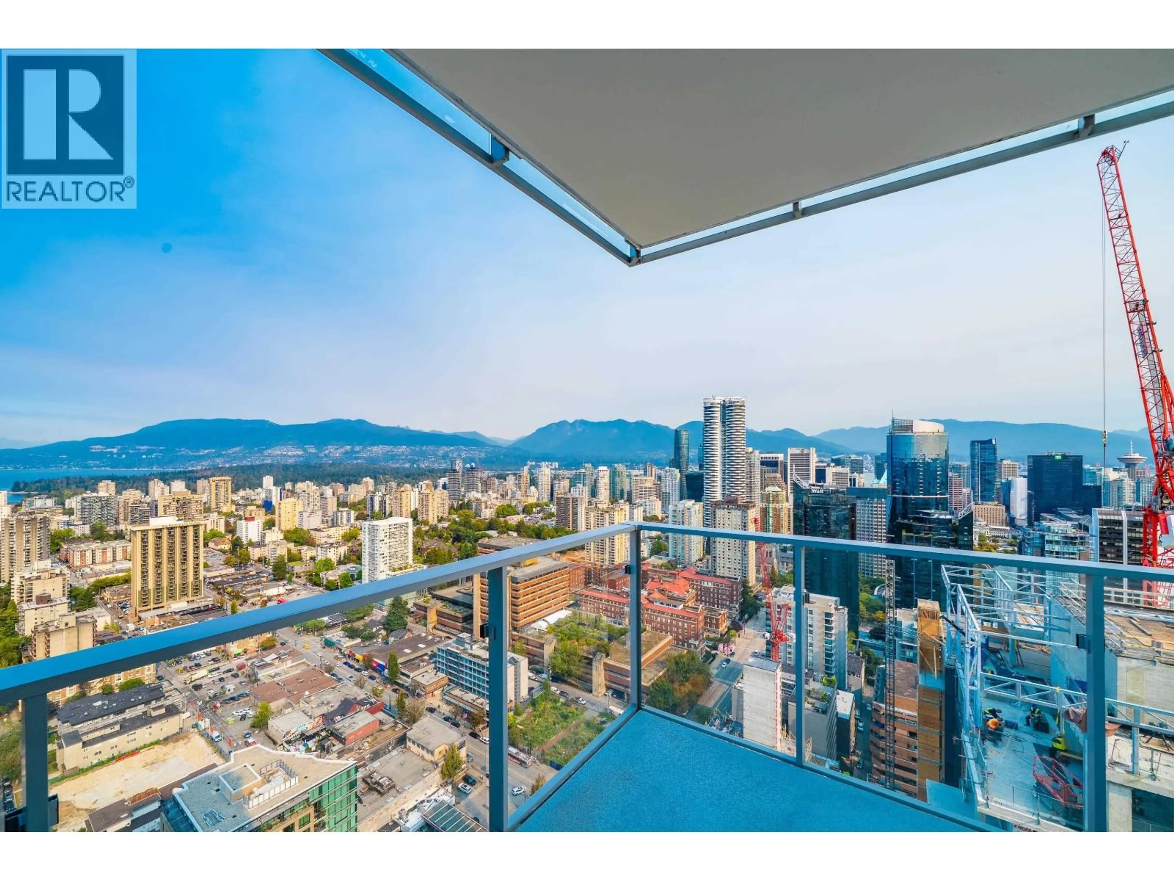Balcony in the apartment, city buildings view from balcony for 4802 - 1289 HORNBY STREET, Vancouver British Columbia V6Z0G7