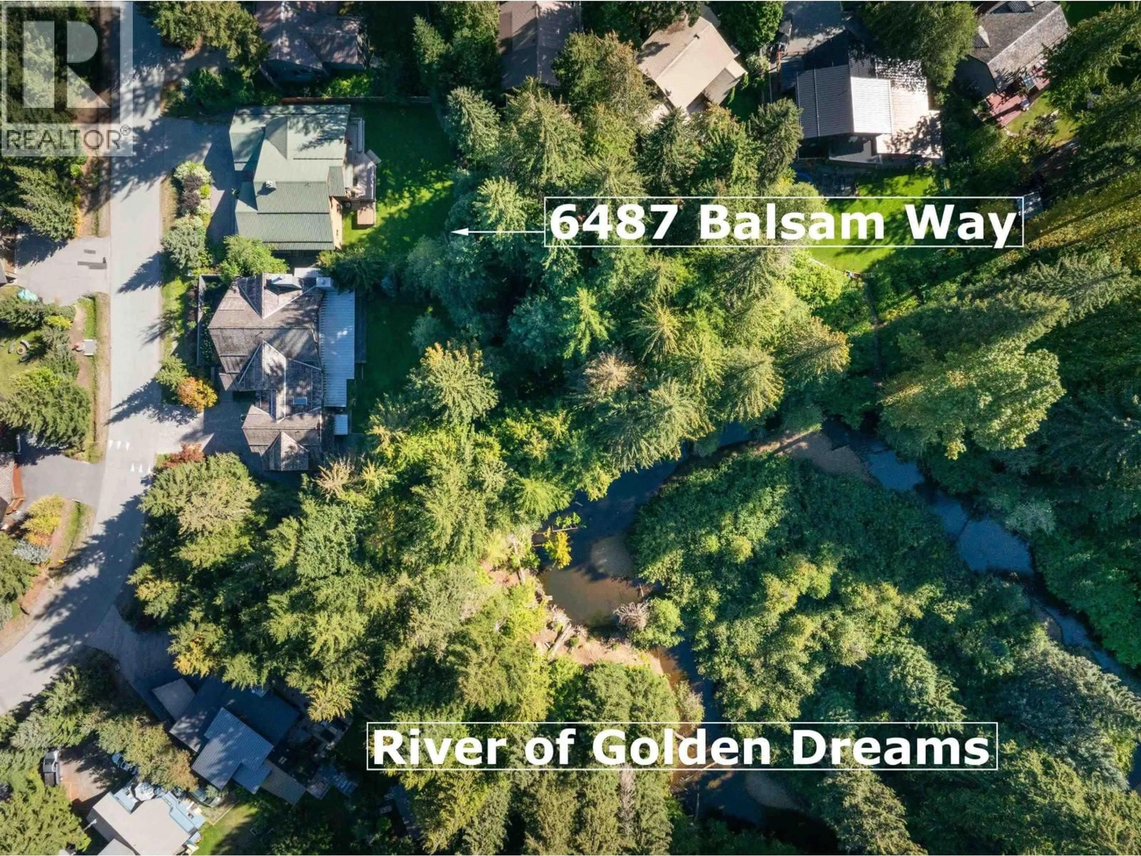 A pic from outside/outdoor area/front of a property/back of a property/a pic from drone, water/lake/river/ocean view for 6487 BALSAM WAY, Whistler British Columbia V8E0C5