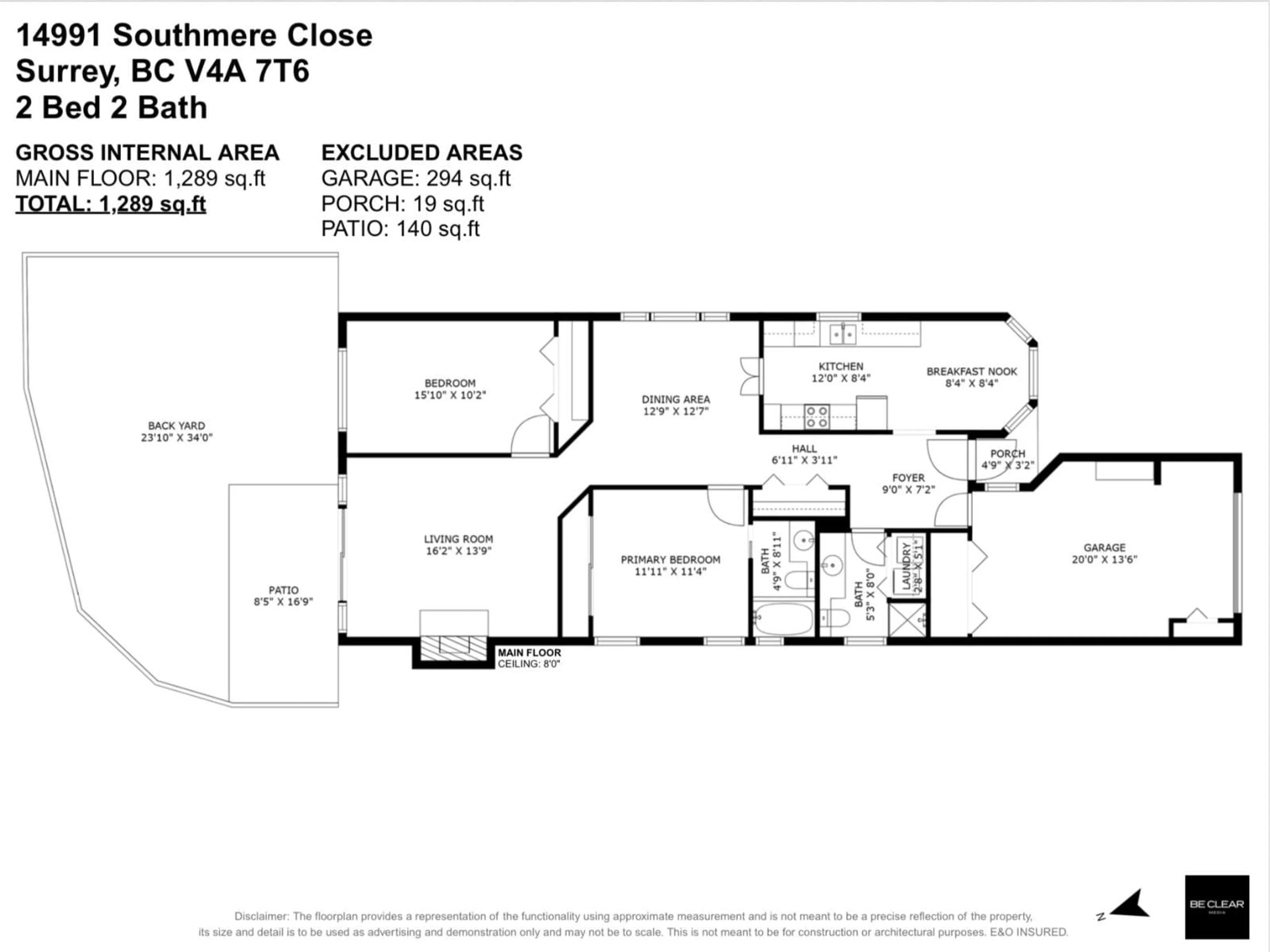 Floor plan for 14991 SOUTHMERE, Surrey British Columbia V4A7T6