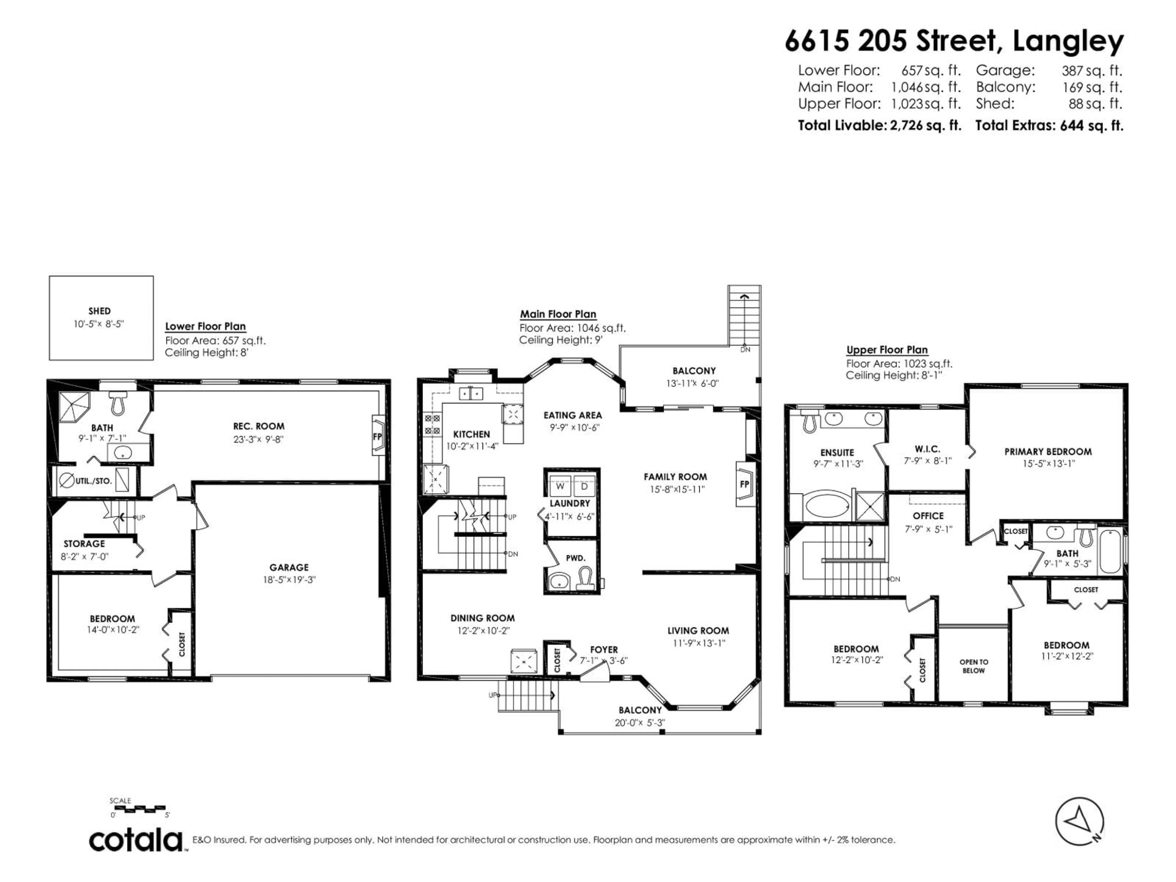 Floor plan for 6615 205, Langley British Columbia V1Y2X8