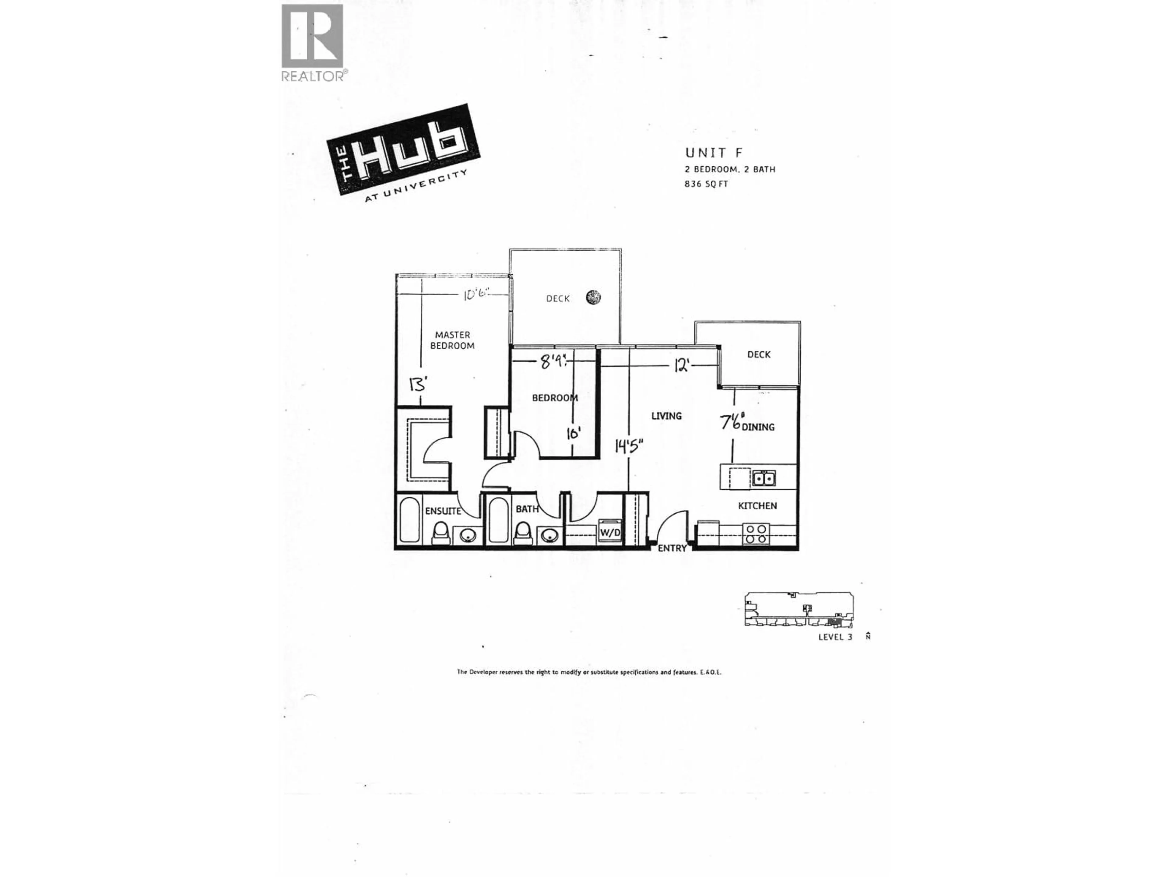Floor plan for 309 - 9009 CORNERSTONE MEWS, Burnaby British Columbia V5A0B9