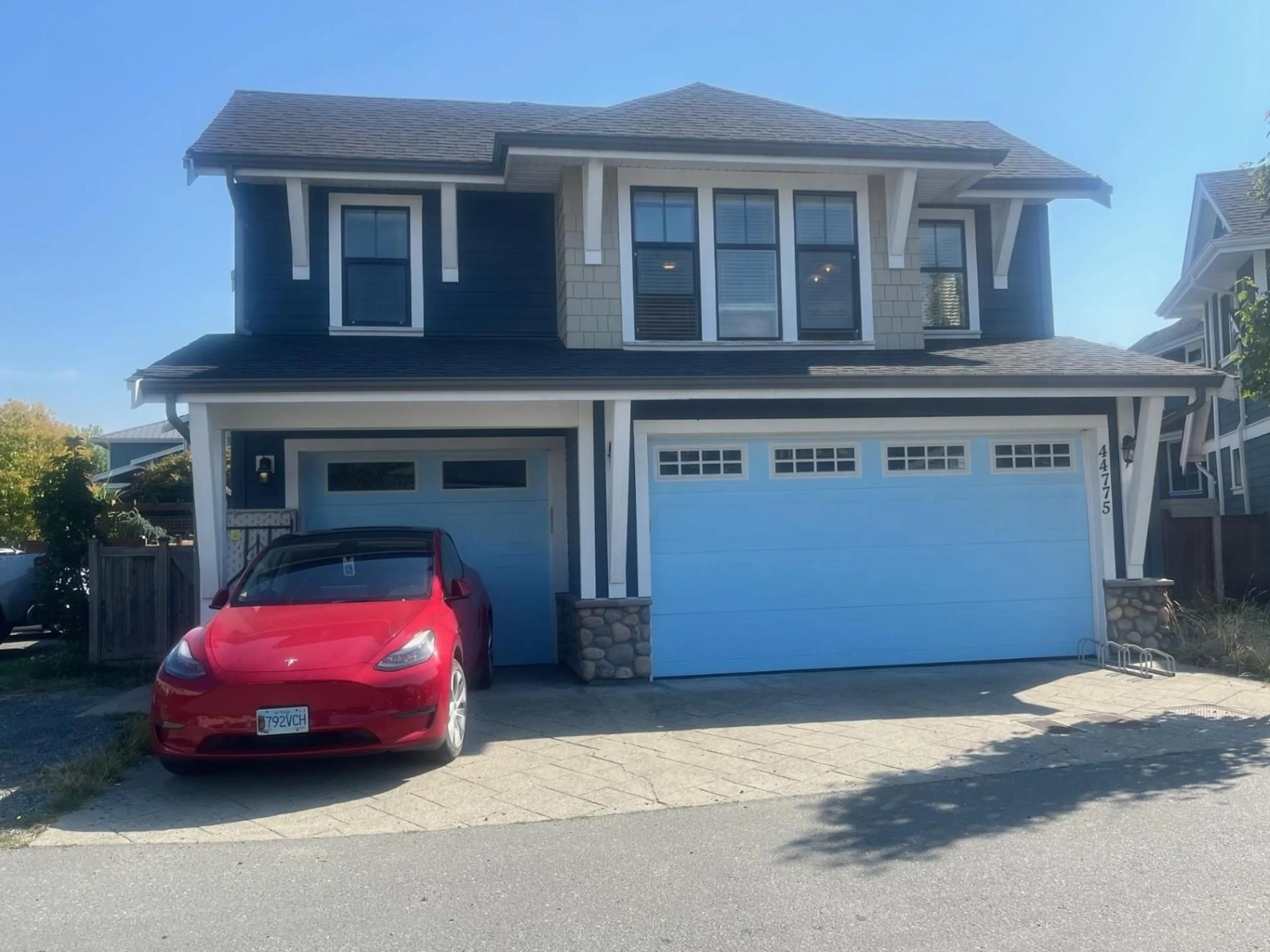 Home with vinyl exterior material, street for 44775 ANGLERS BOULEVARD, Chilliwack British Columbia V2R0X7