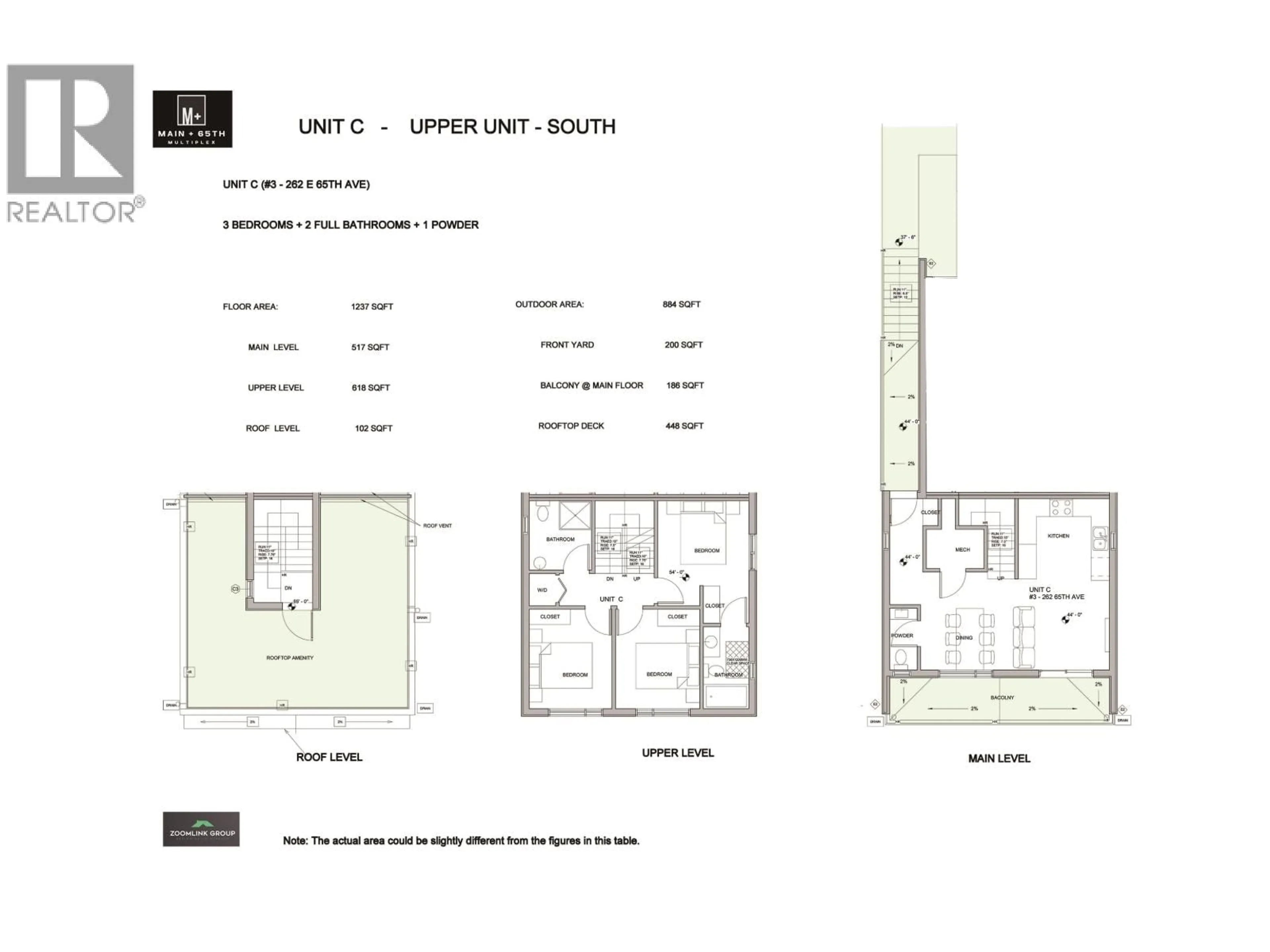 Floor plan for 3 - 262 65TH AVENUE, Vancouver British Columbia V5X2P4