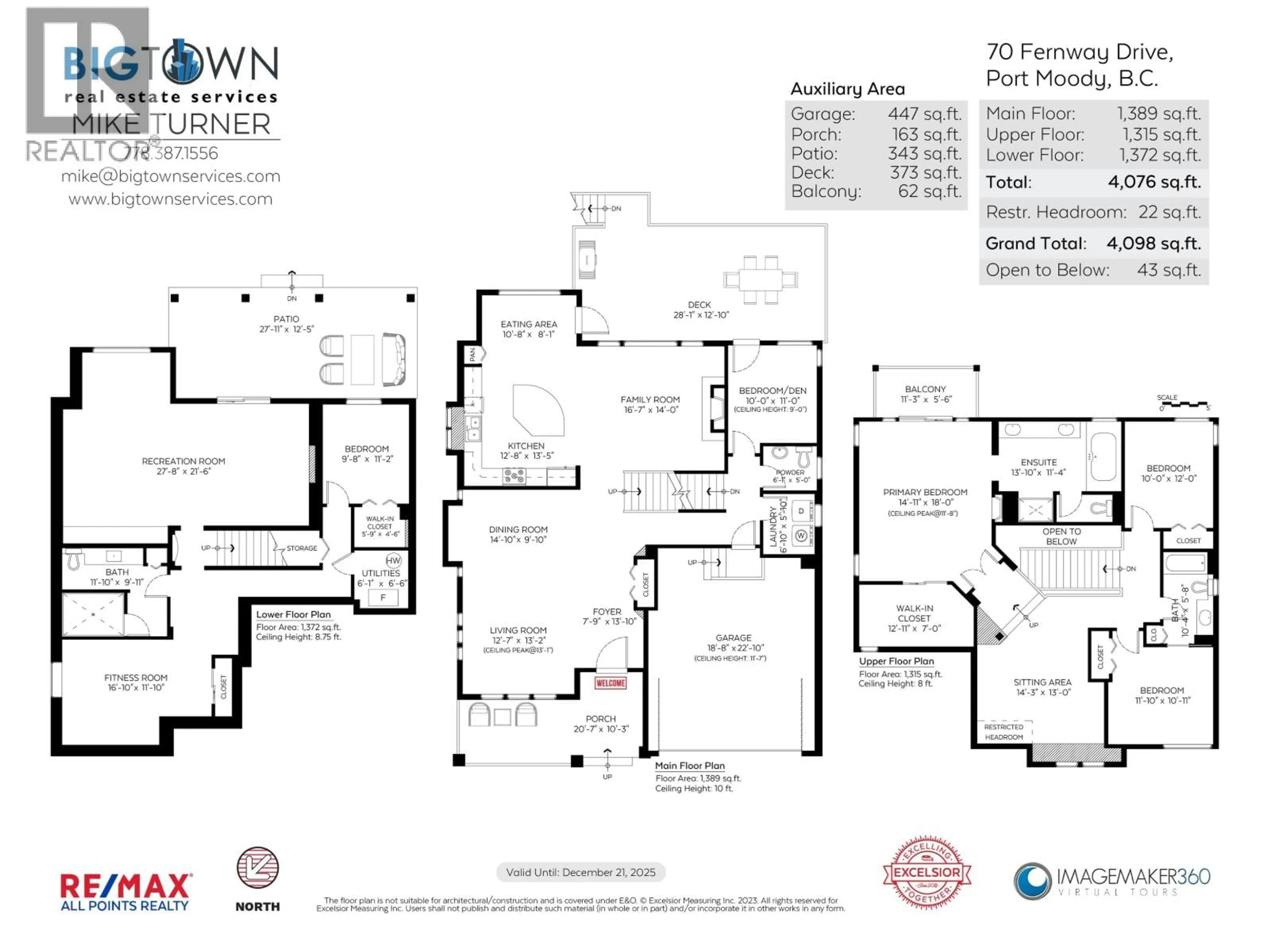 Floor plan for 70 FERNWAY DRIVE, Port Moody British Columbia V3H5K5
