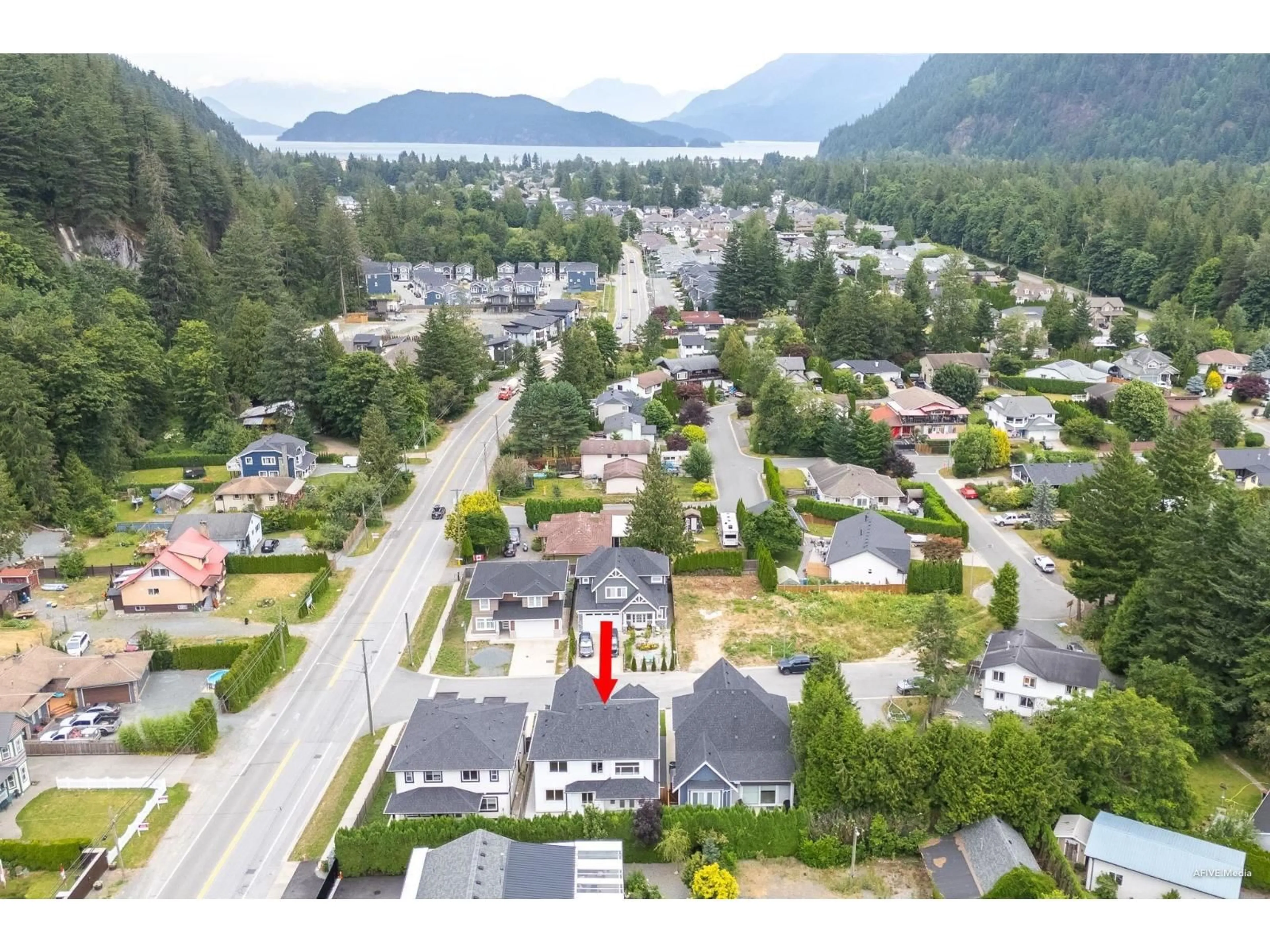 A pic from outside/outdoor area/front of a property/back of a property/a pic from drone, mountain view for 862 WILLOW PLACE, Harrison Hot Springs British Columbia V0M1K0