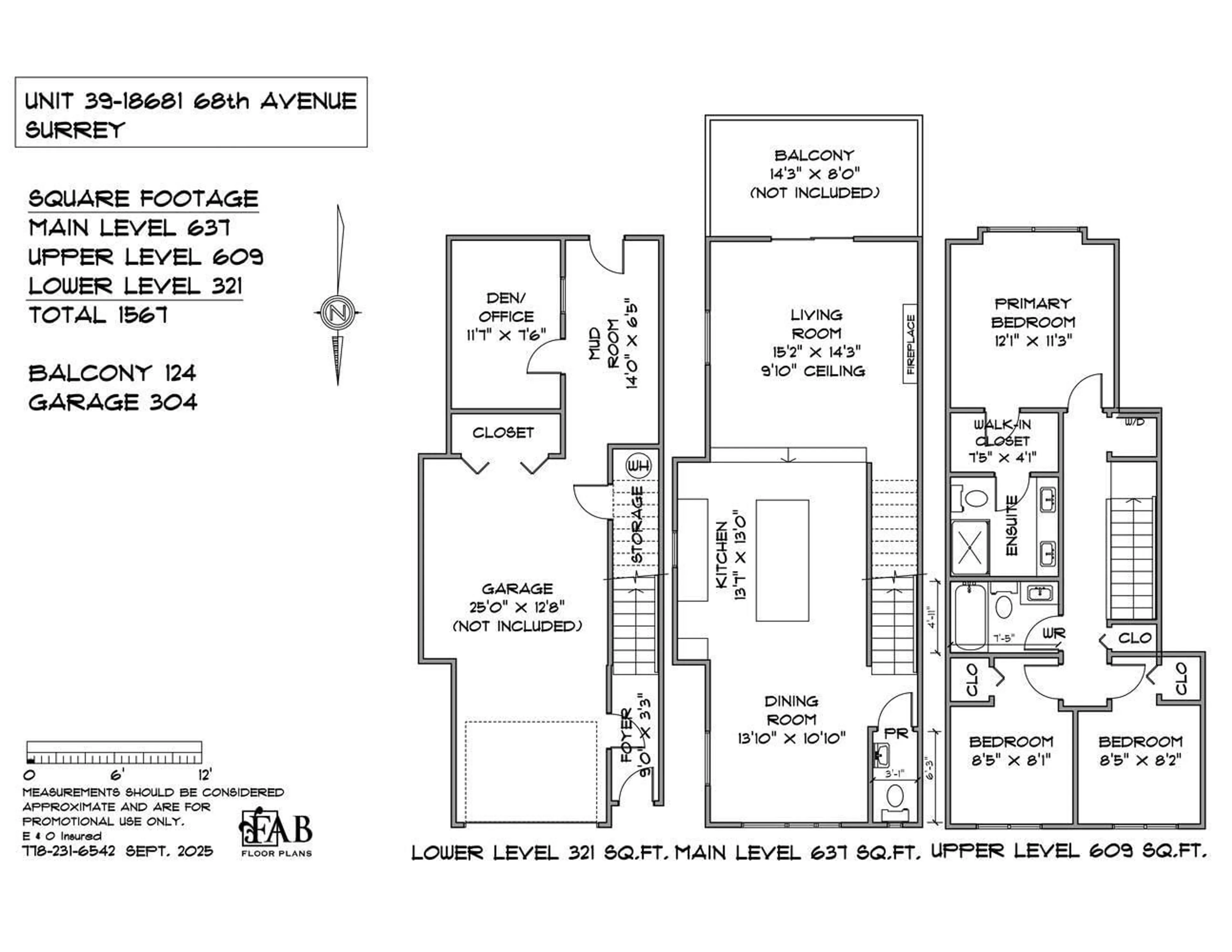 Floor plan for 39 - 18681 68, Surrey British Columbia V4N6P3