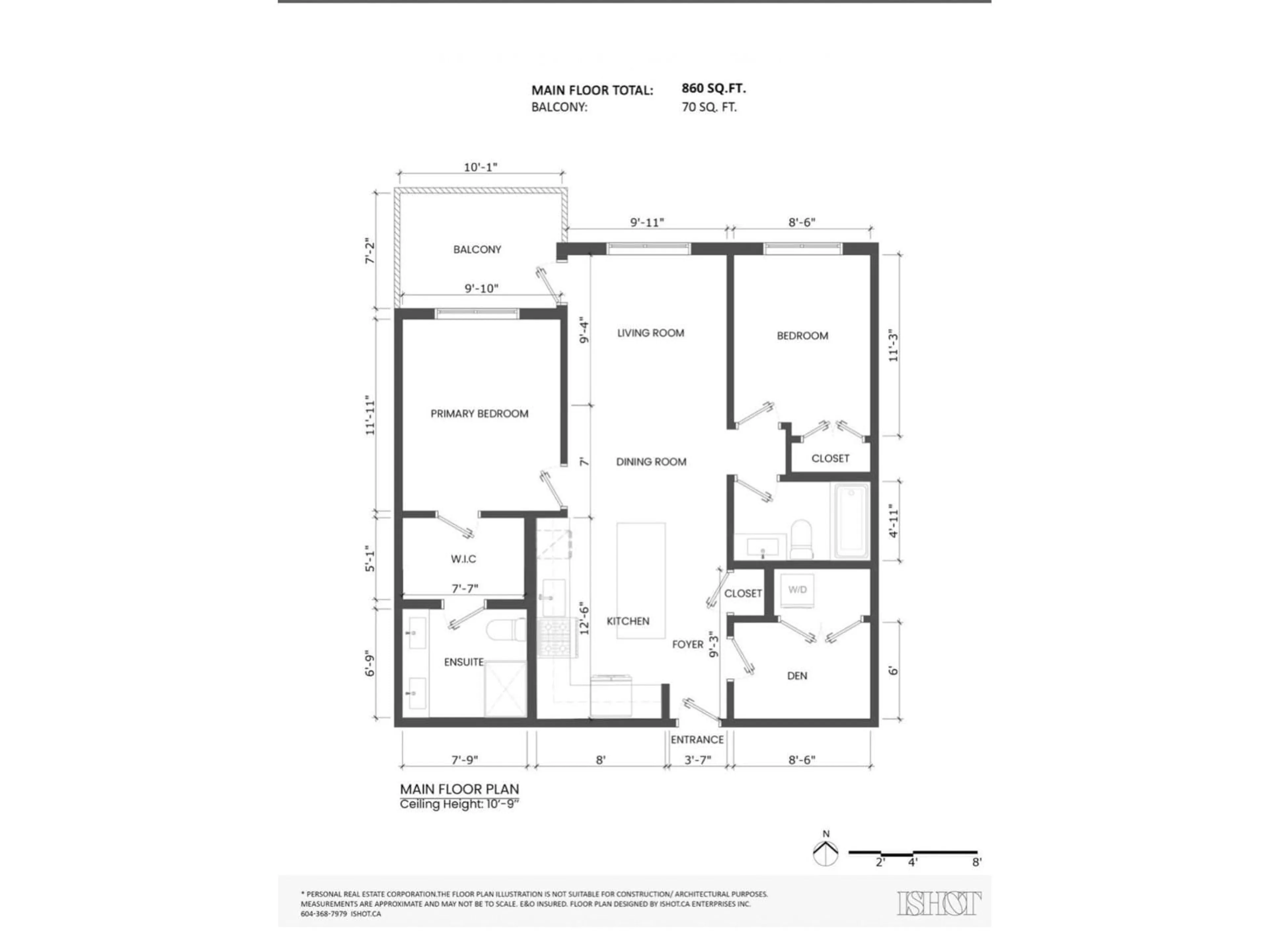 Floor plan for 209 - 19935 75A, Langley British Columbia V2Y4L6