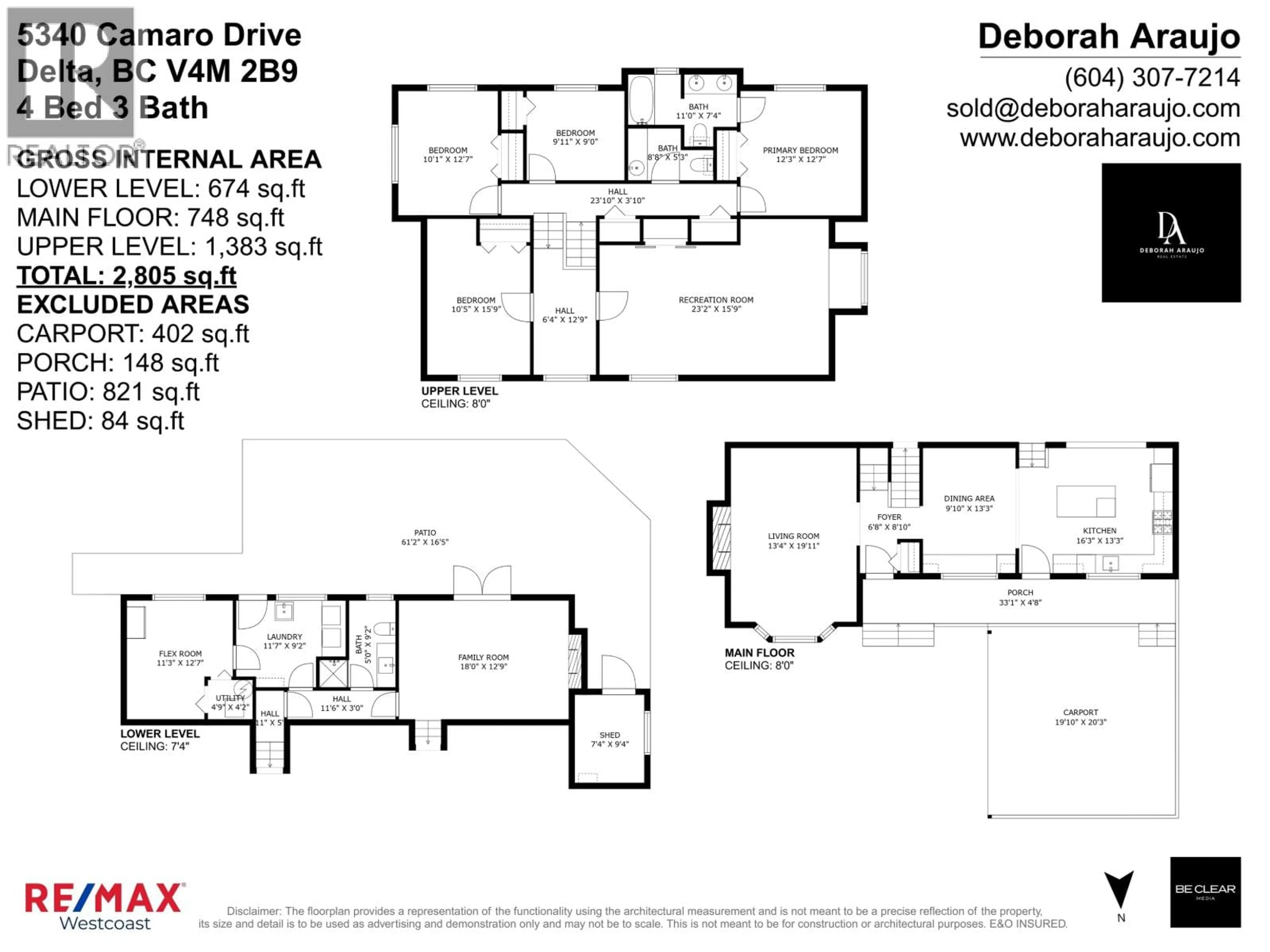 Floor plan for 5340 CAMARO DRIVE, Tsawwassen British Columbia V4M2B9