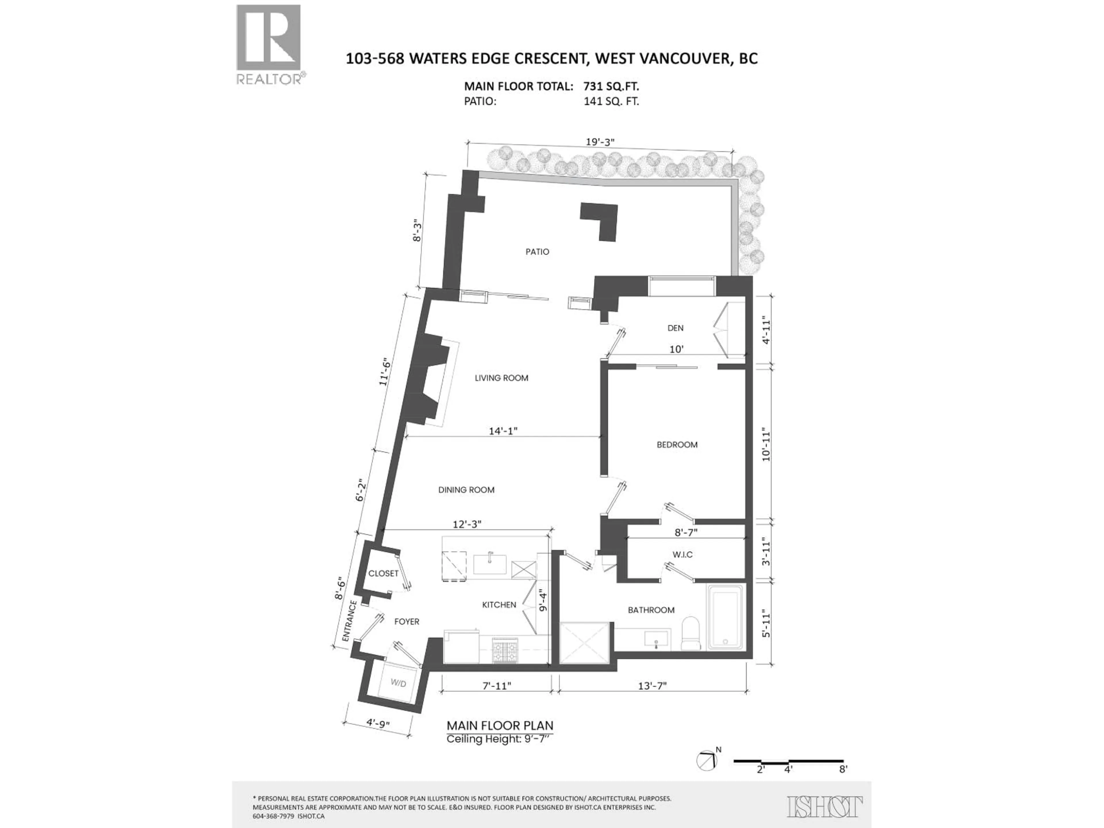 Floor plan for 103 - 568 WATERS EDGE CRESCENT, West Vancouver British Columbia V7T0A2