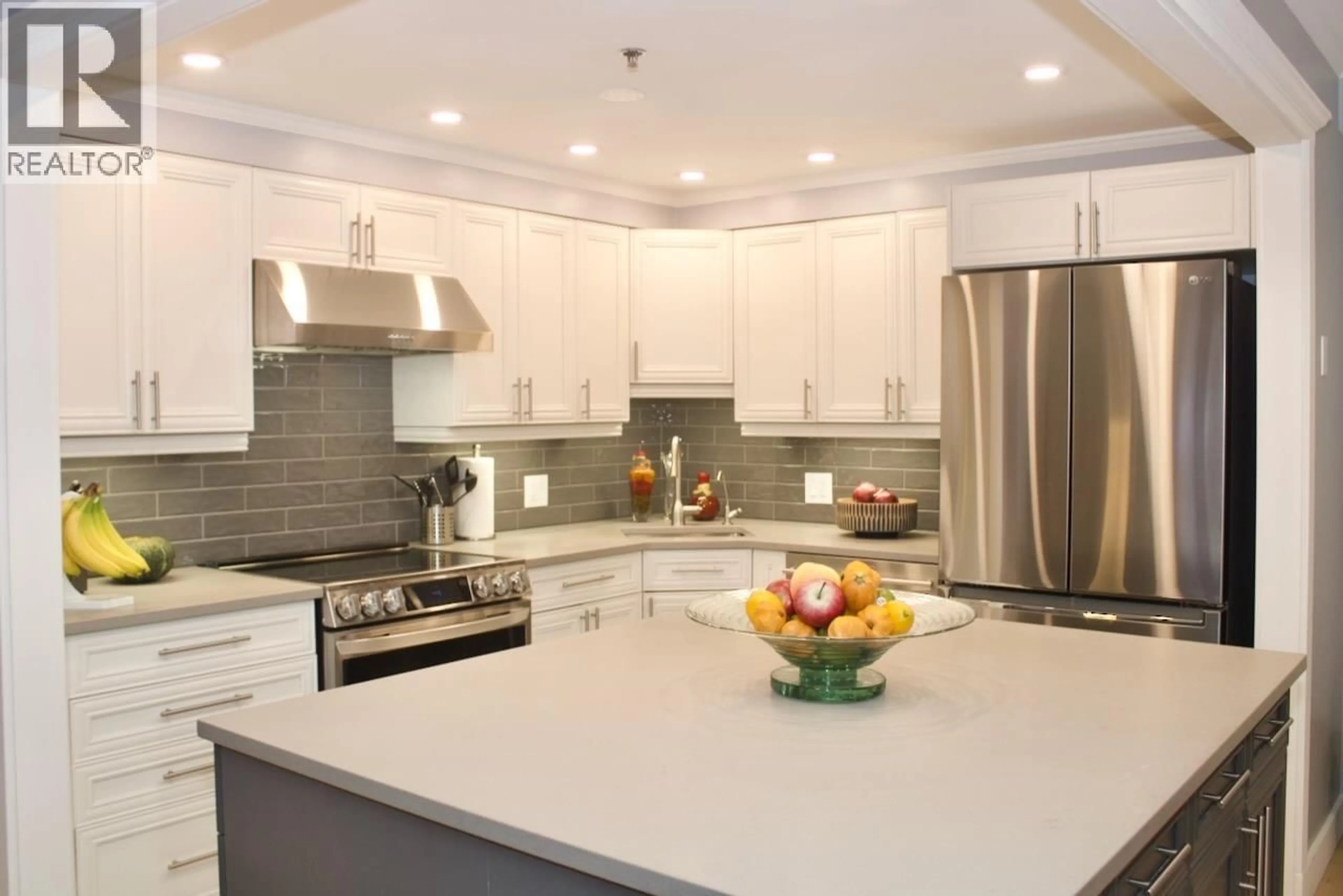 Contemporary kitchen, ceramic/tile floor for 102 - 1132 HARO STREET, Vancouver British Columbia V6E1C9