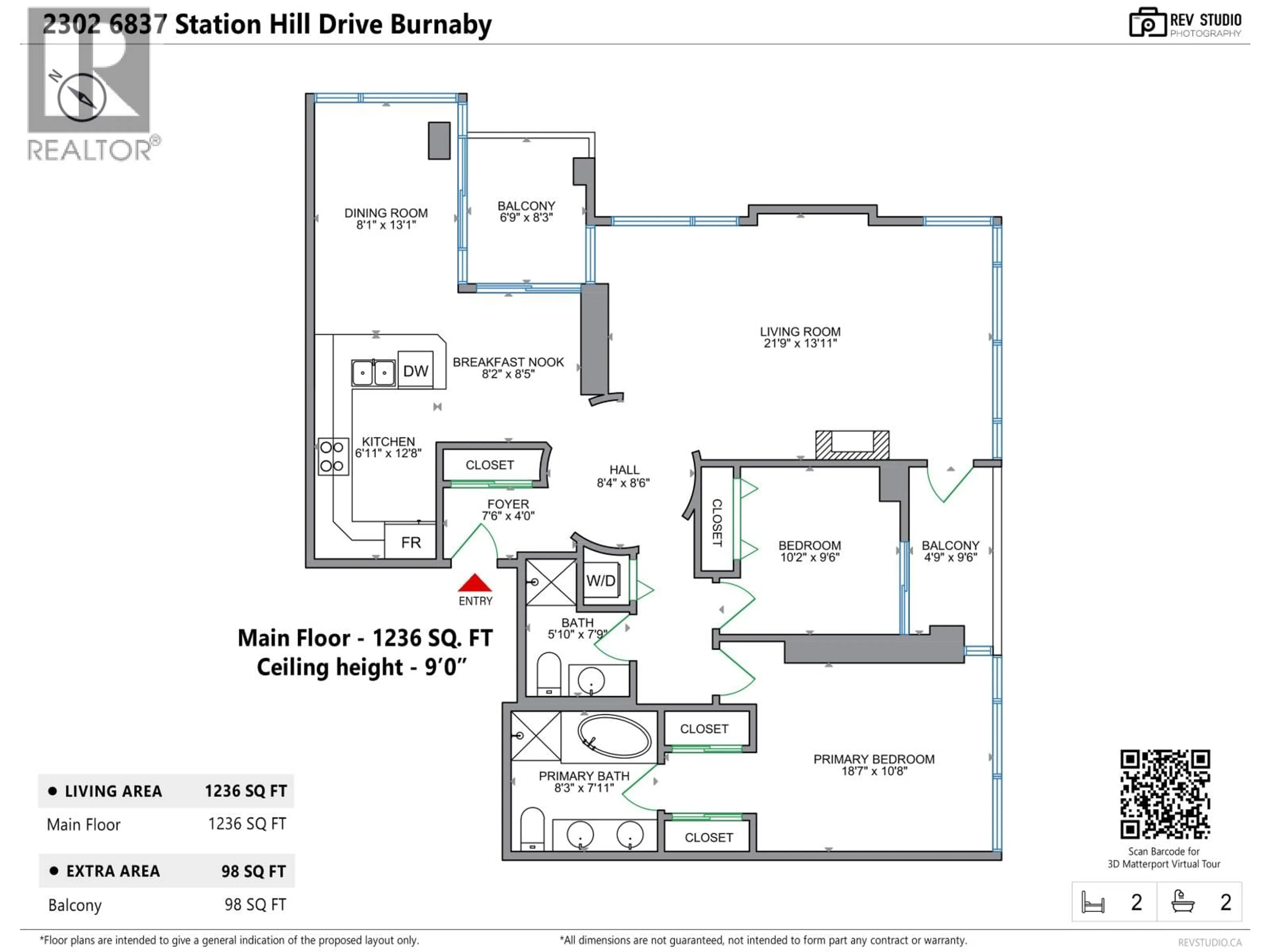 Floor plan for 2302 - 6837 STATION HILL DRIVE, Burnaby British Columbia V3N5B7