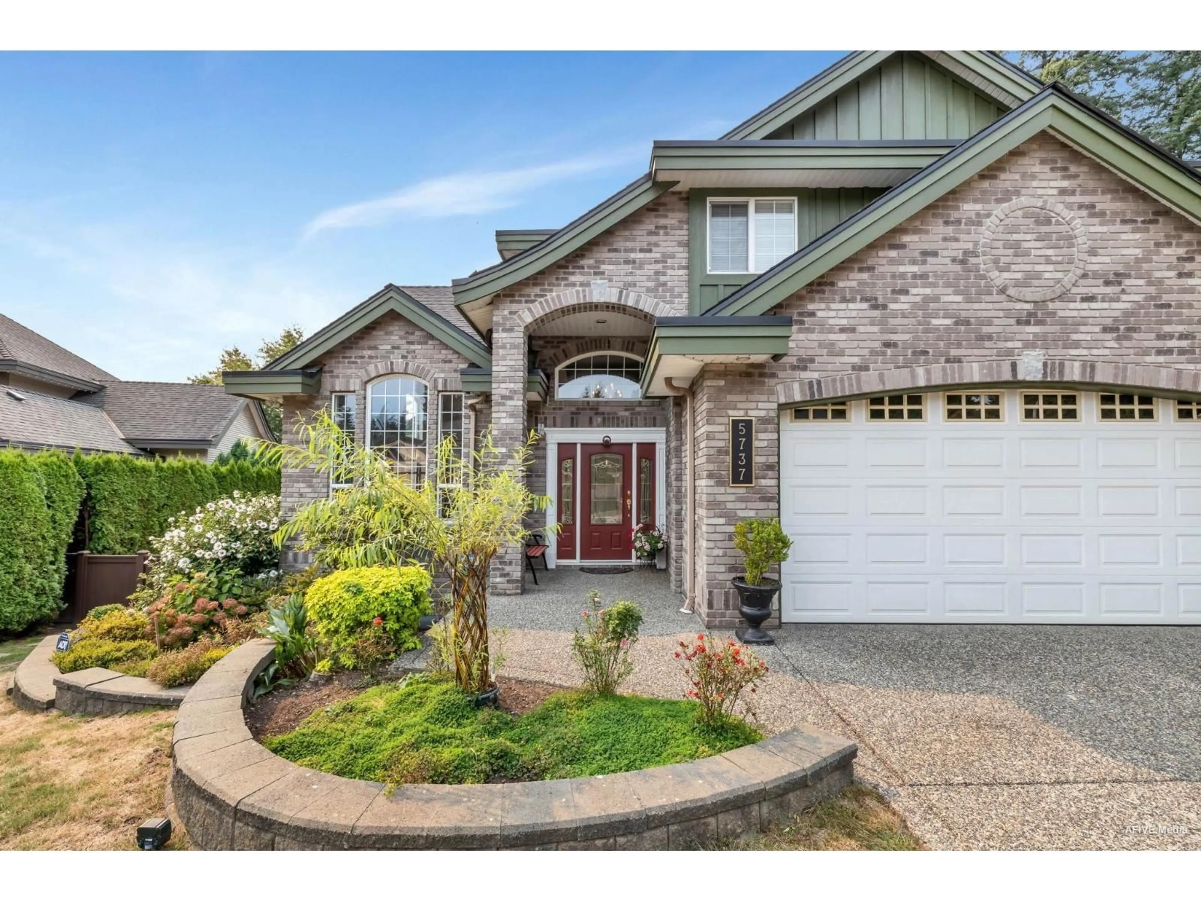 Home with brick exterior material, street for 5737 169A, Surrey British Columbia V3S8P3