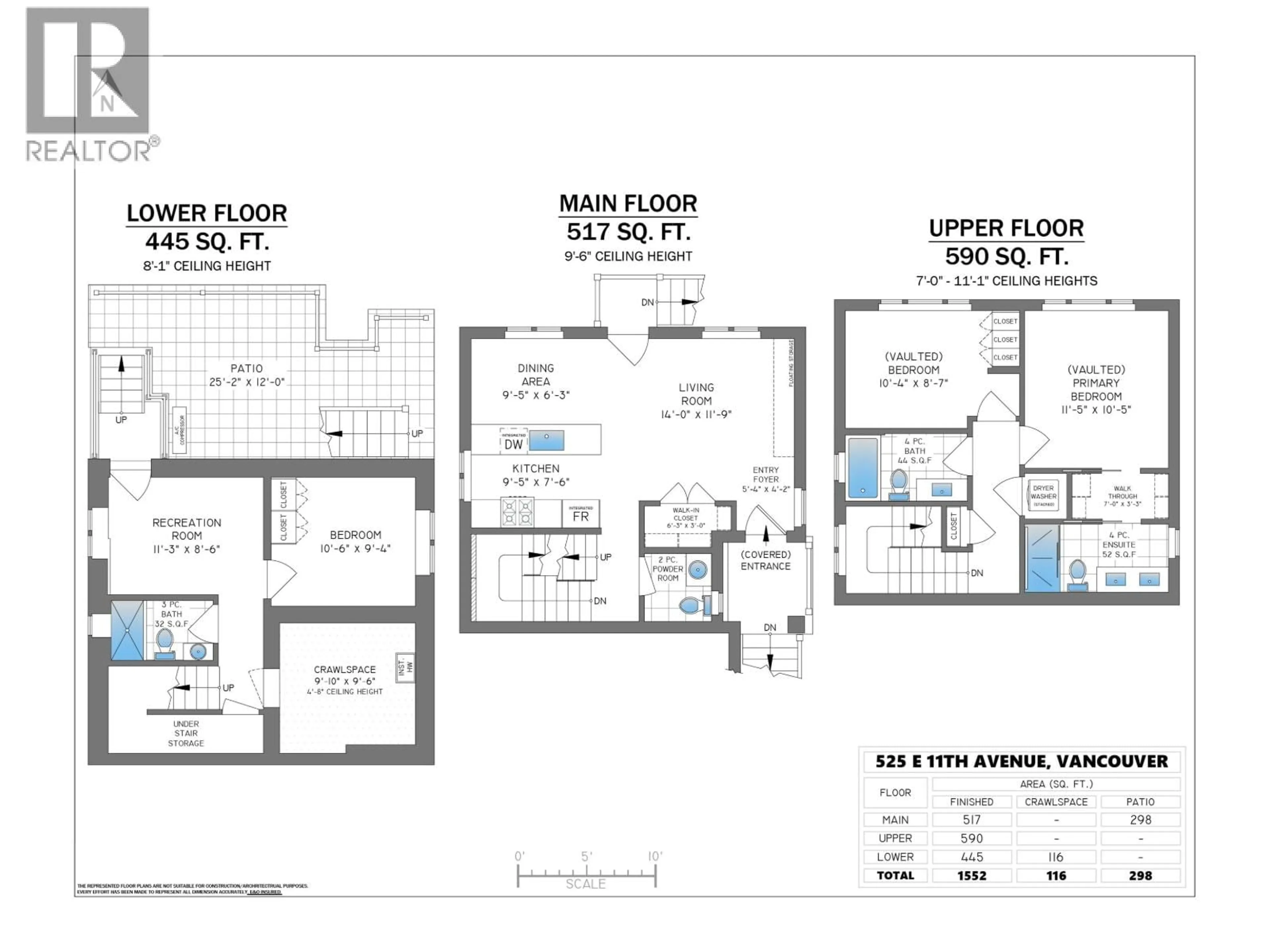 Floor plan for 525 11TH AVENUE, Vancouver British Columbia V5T2E1