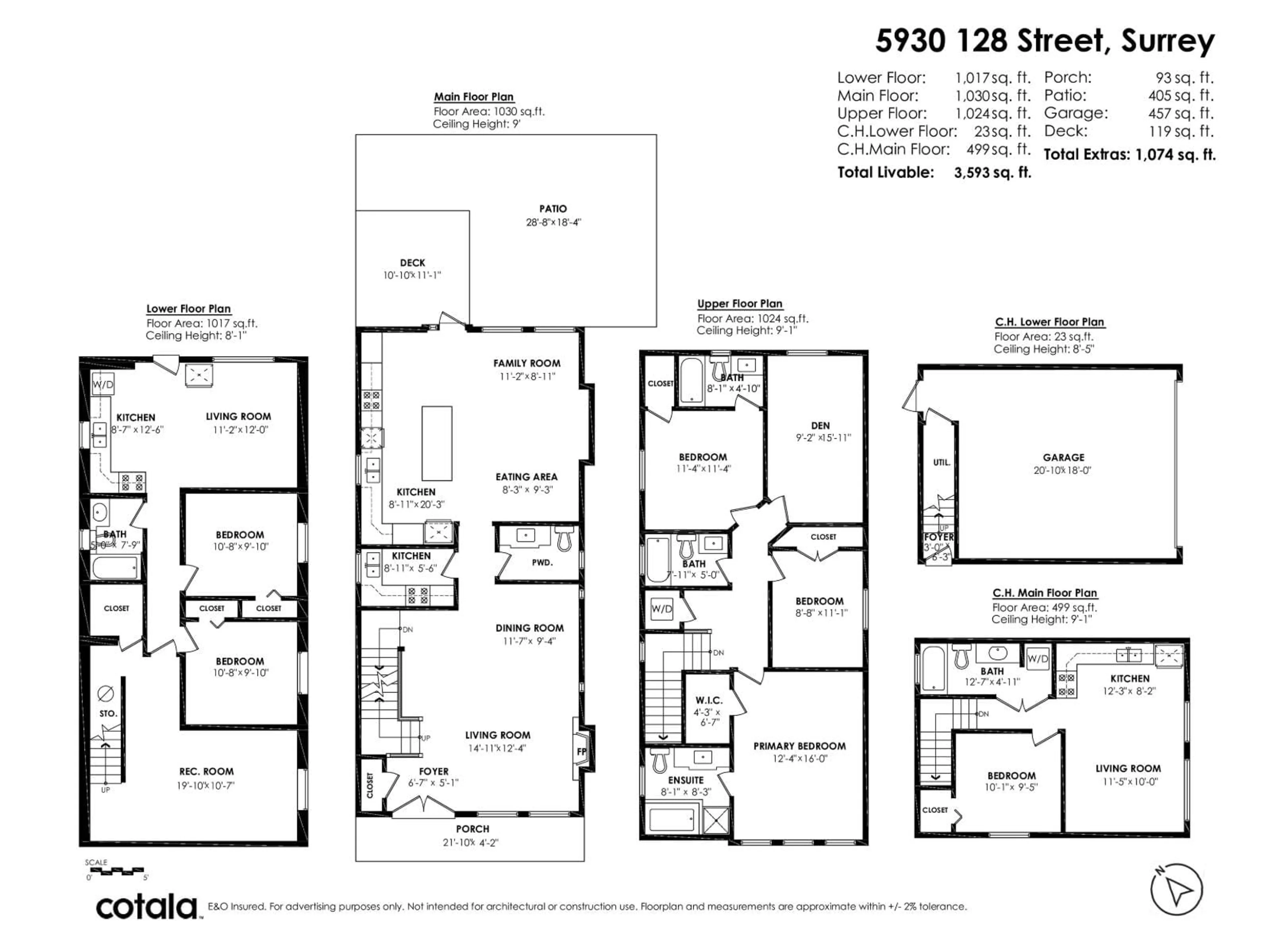 Floor plan for 5930 128, Surrey British Columbia V3X1T3