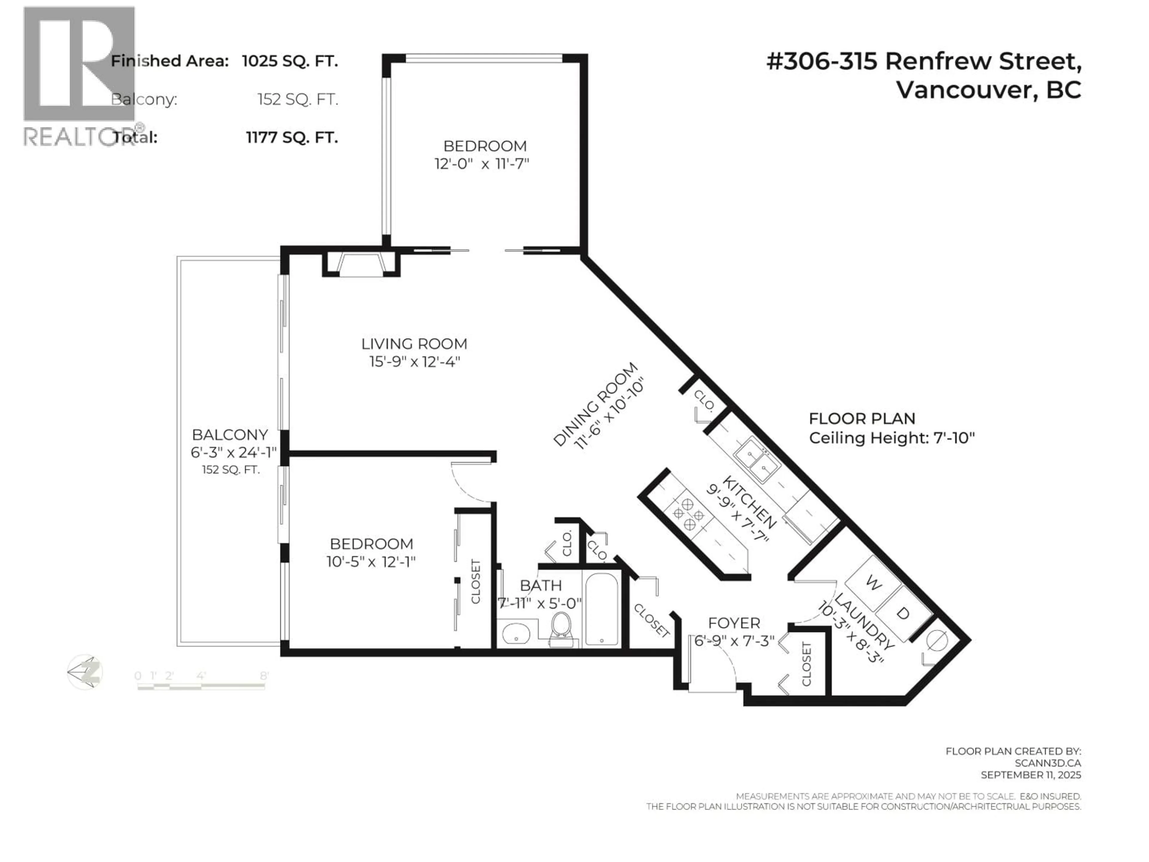 Floor plan for 306 - 315 RENFREW STREET, Vancouver British Columbia V5K5G5