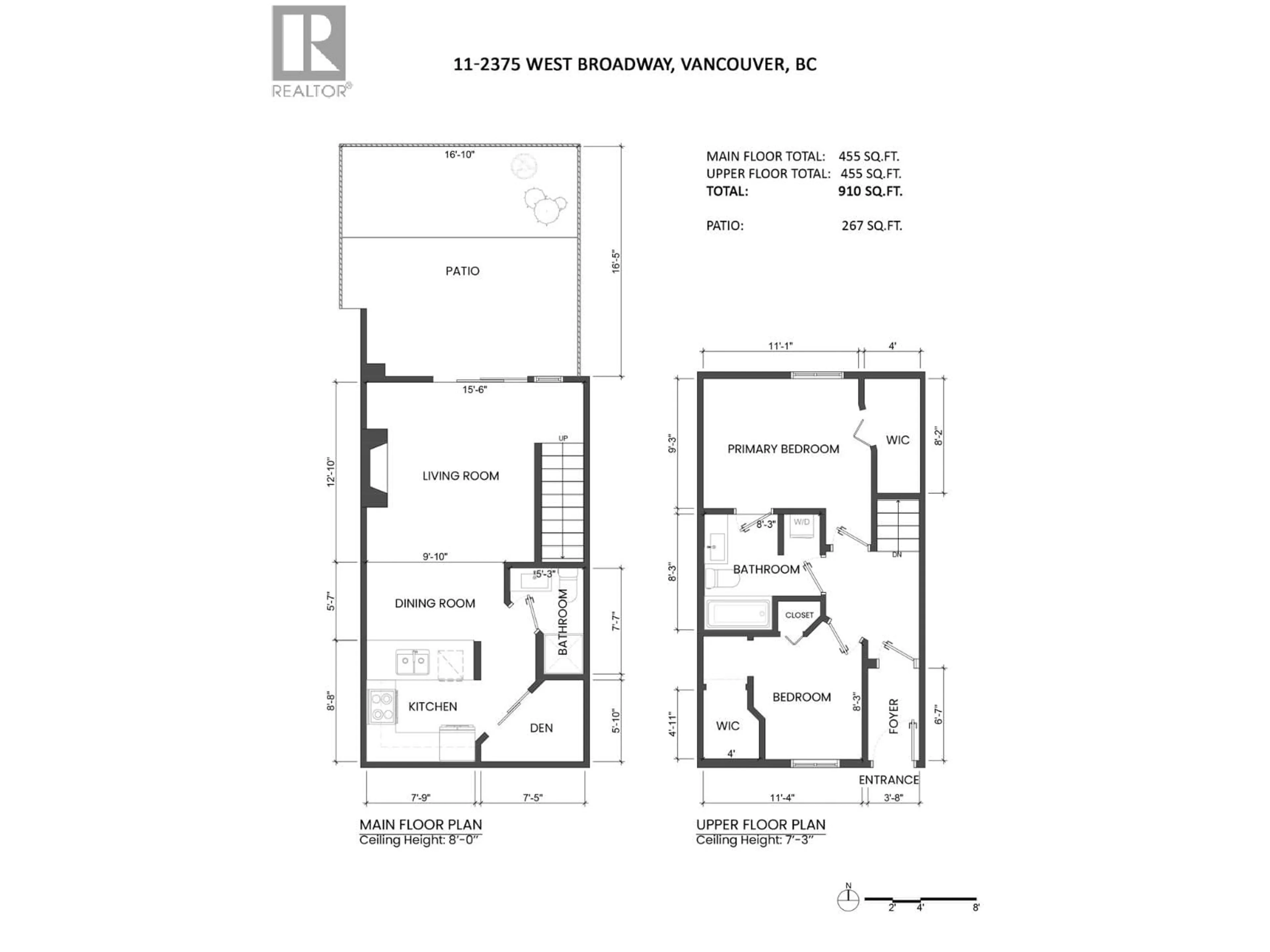 Floor plan for 11 - 2375 BROADWAY, Vancouver British Columbia V6K2E6