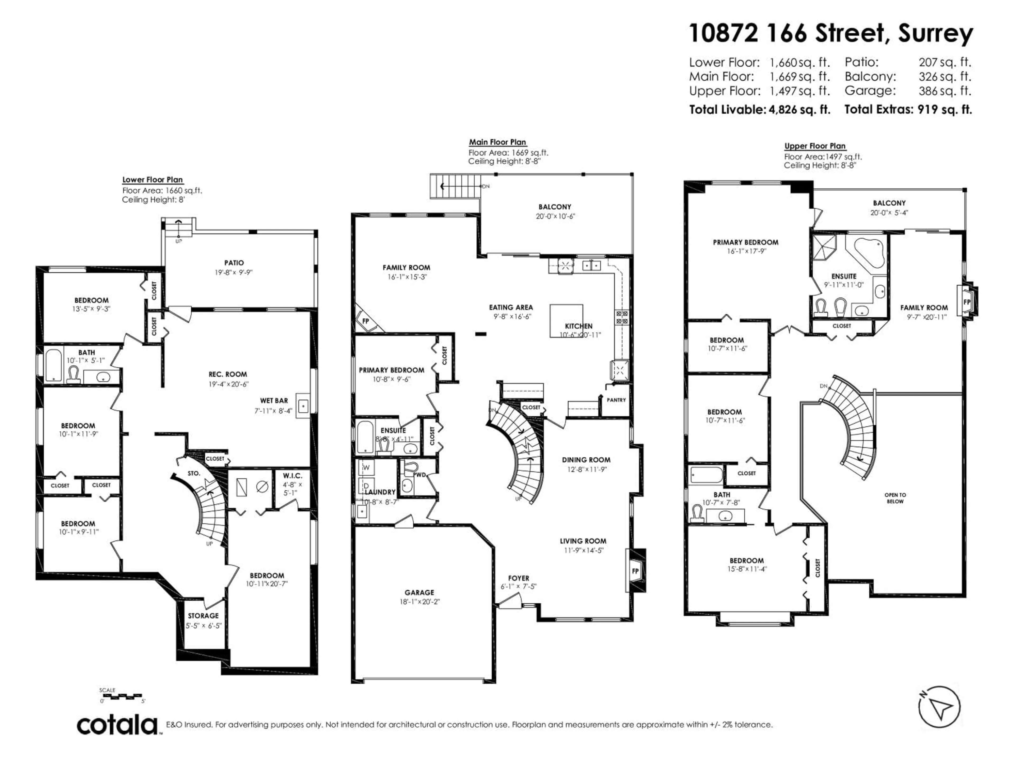 Floor plan for 10872 166, Surrey British Columbia V4N5E2