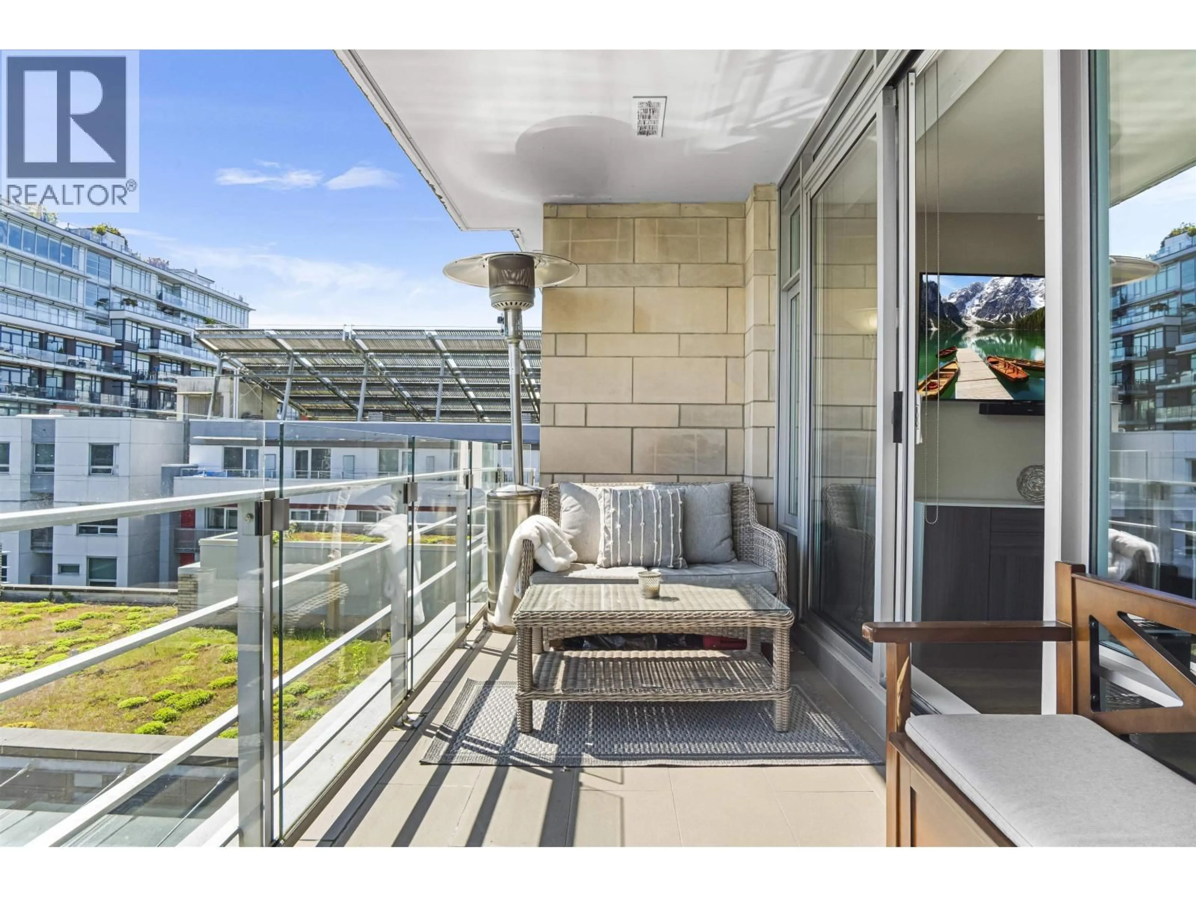 Balcony in the apartment, unknown for 709 - 77 WALTER HARDWICK AVENUE, Vancouver British Columbia V5Y0C6