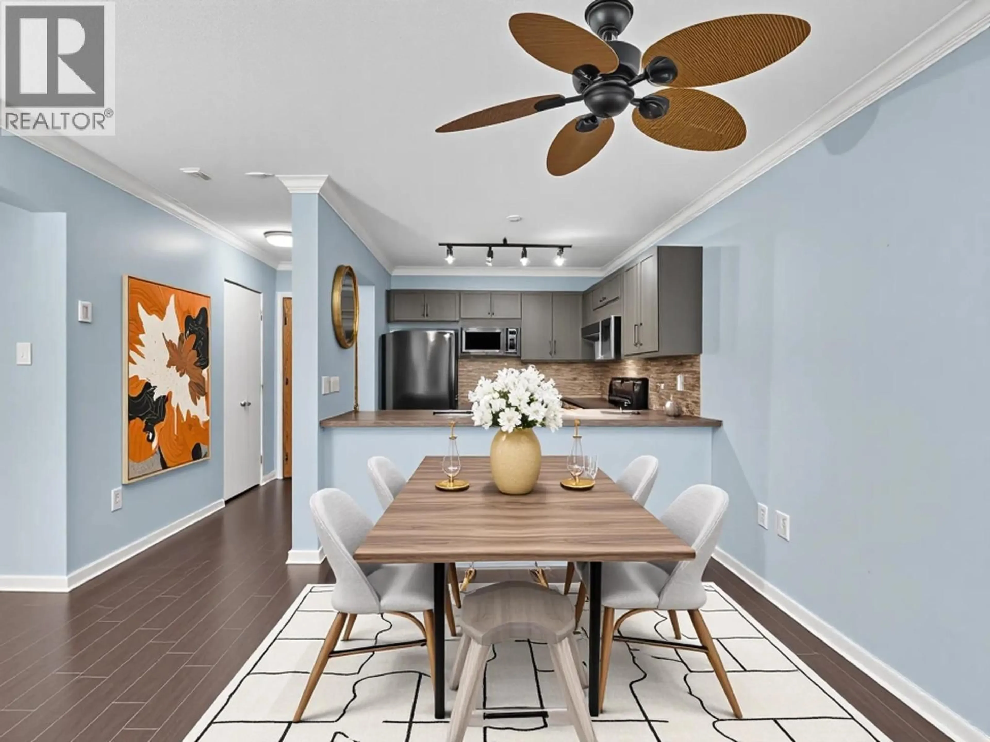 Open concept kitchen, ceramic/tile floor for 307 - 1219 JOHNSON STREET, Coquitlam British Columbia V3B7L5