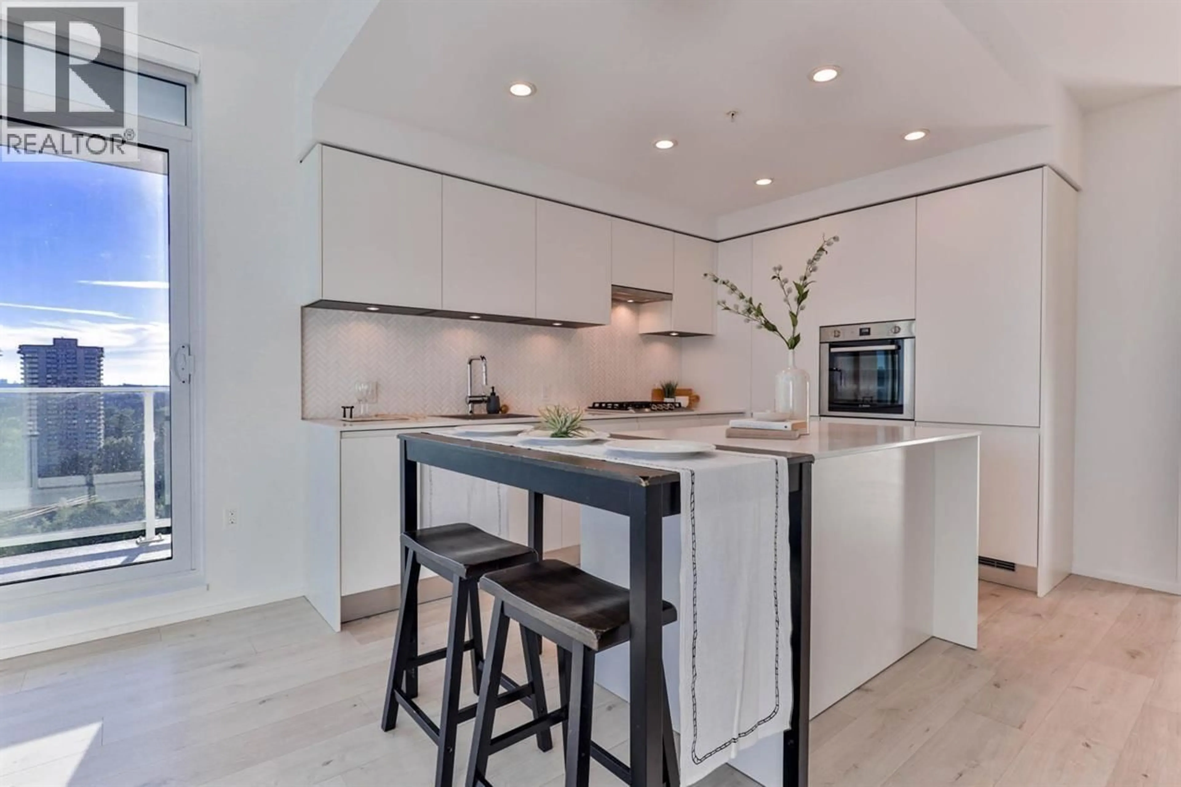 Contemporary kitchen, ceramic/tile floor for 1007 - 3833 EVERGREEN PLACE, Burnaby British Columbia V3J0M2