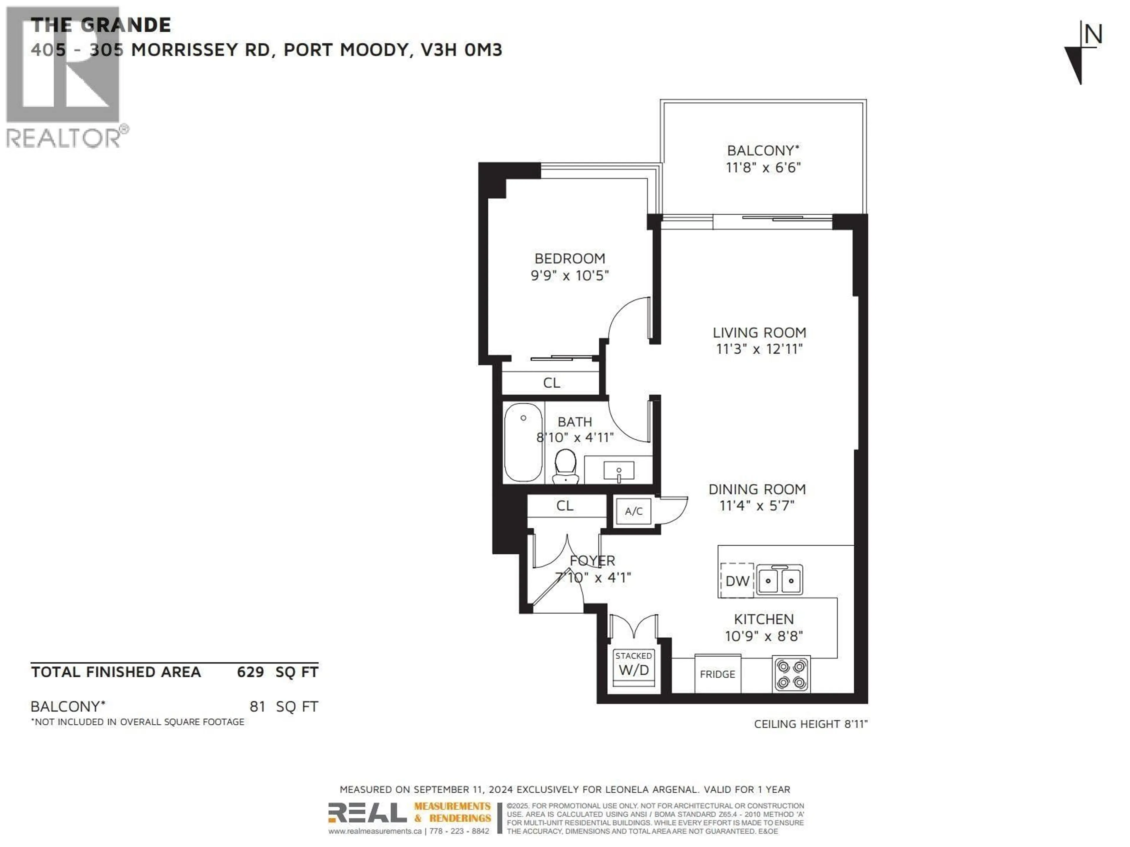 Floor plan for 405 - 305 MORRISSEY ROAD, Port Moody British Columbia V3H0M3