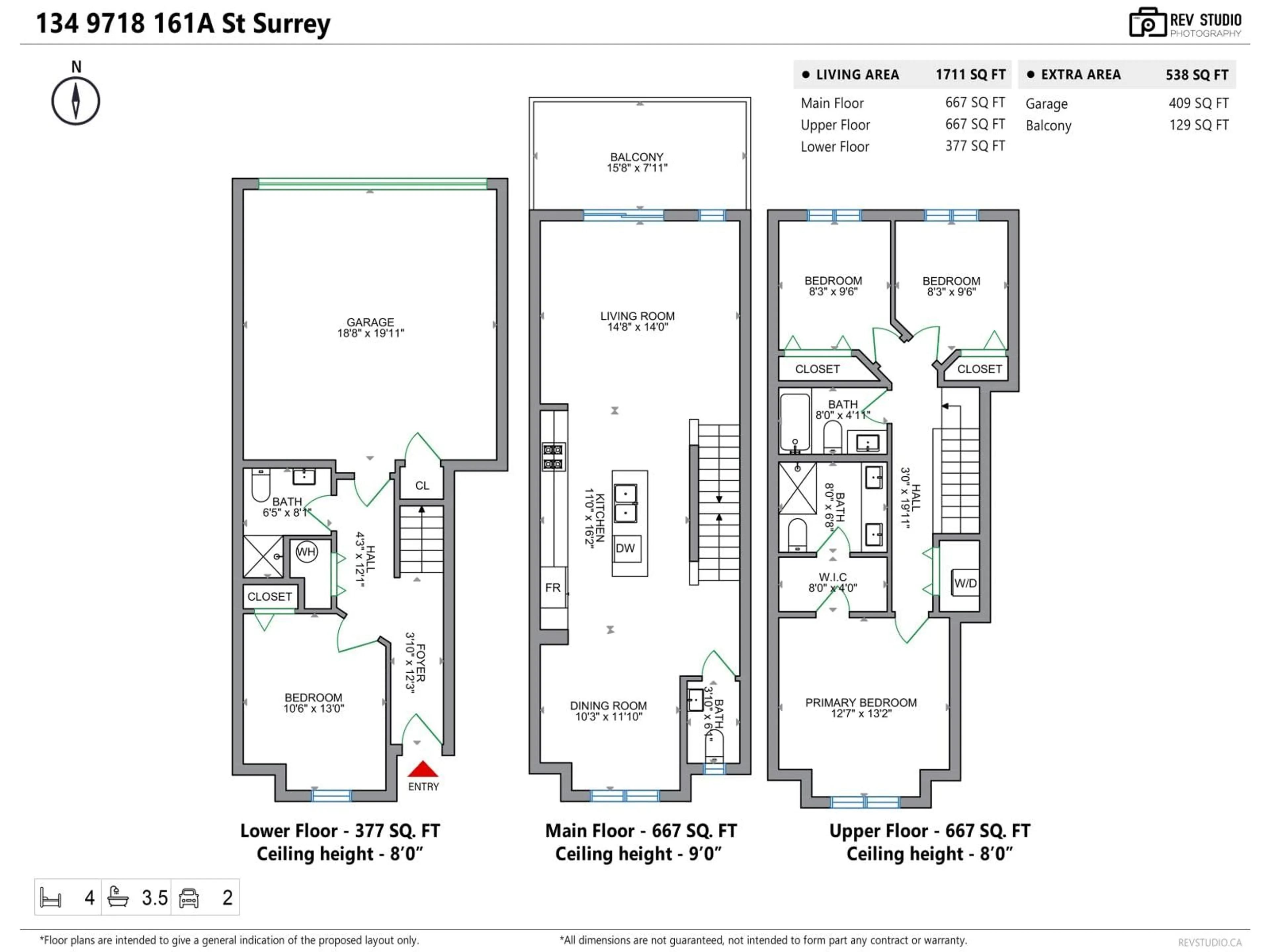 Floor plan for 134 - 9718 161A, Surrey British Columbia V4N6S7