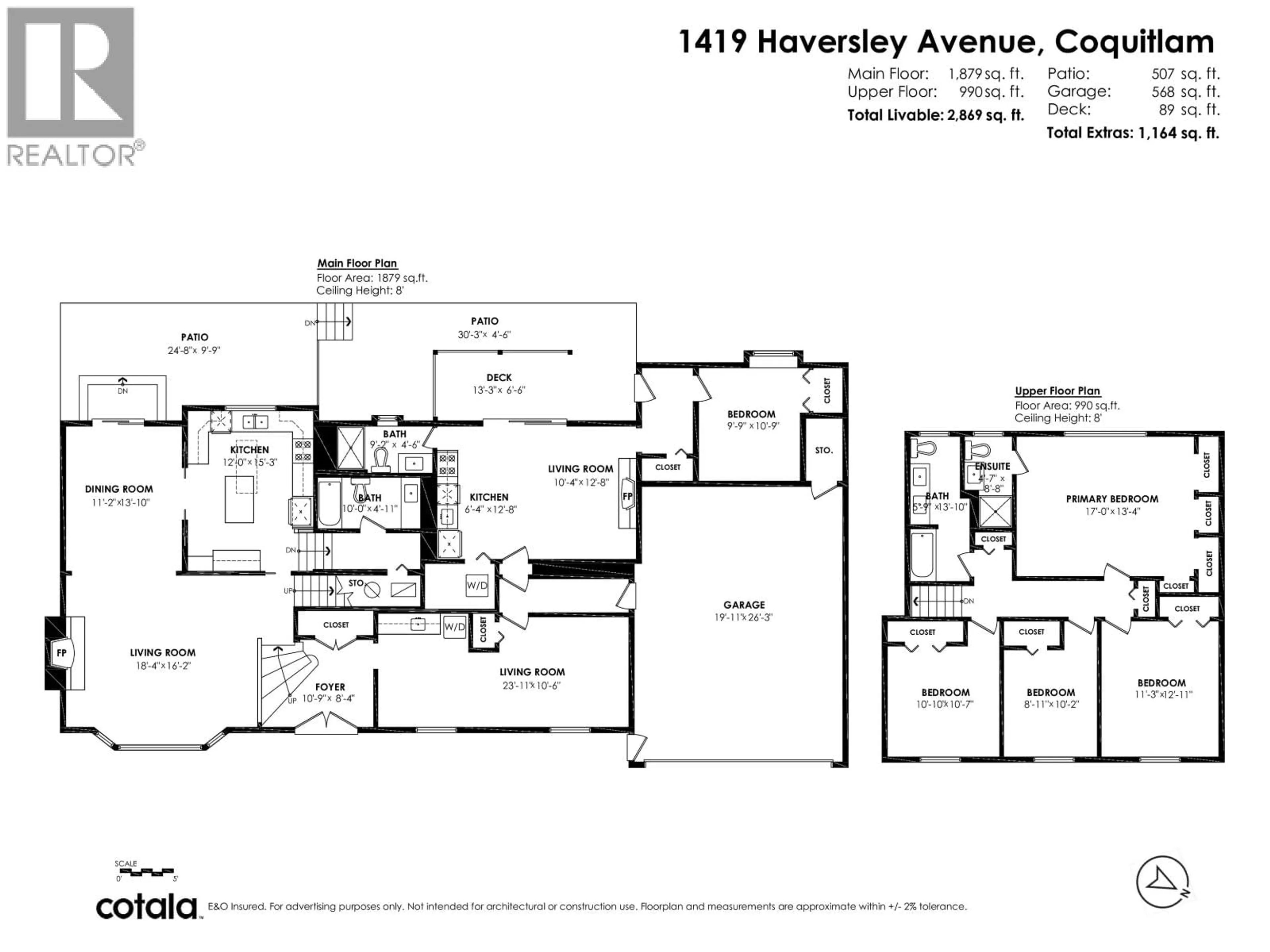 Floor plan for 1419 HAVERSLEY AVENUE, Coquitlam British Columbia V3J1V5