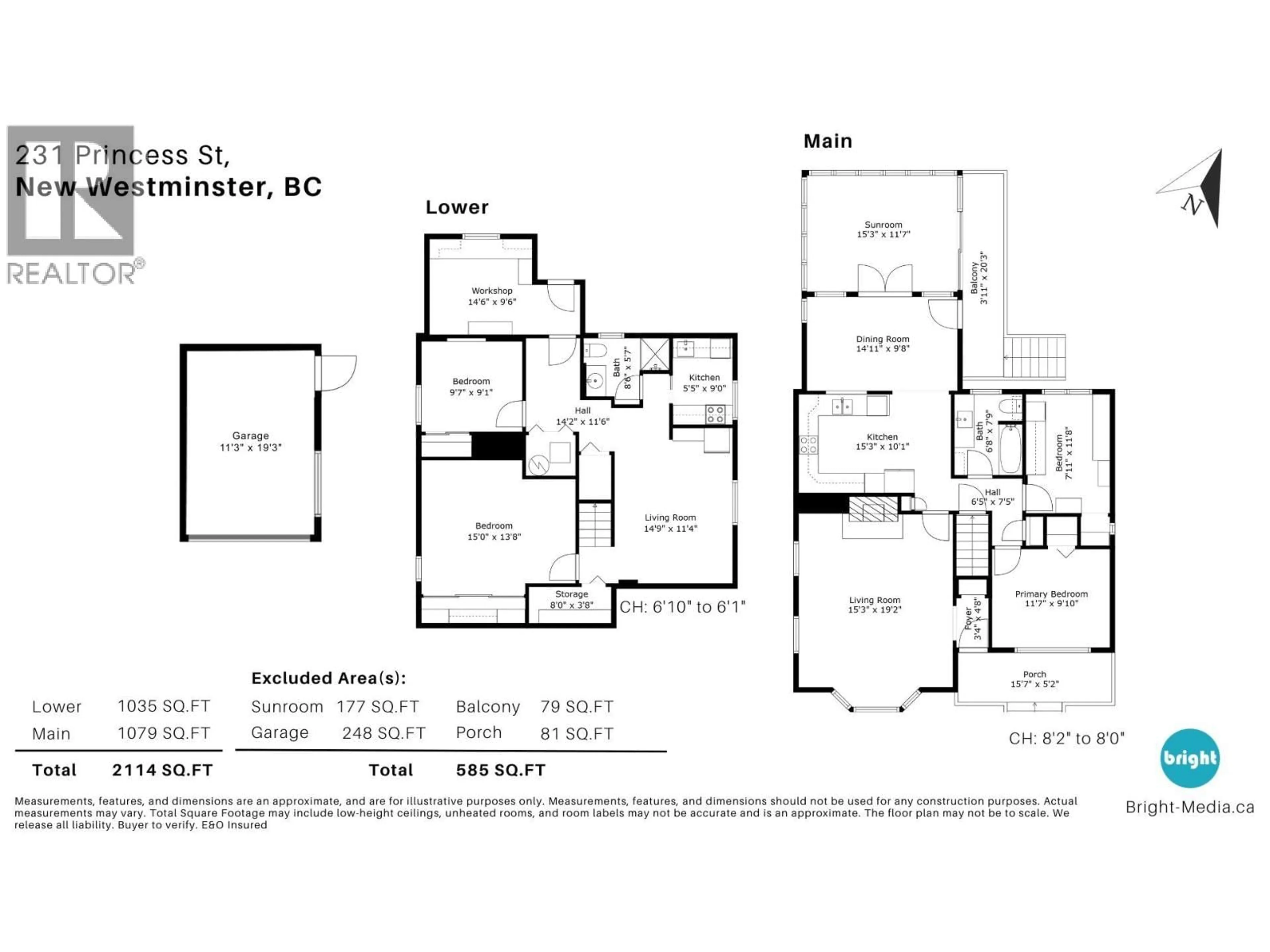 Floor plan for 231 PRINCESS STREET, New Westminster British Columbia V3L1V6