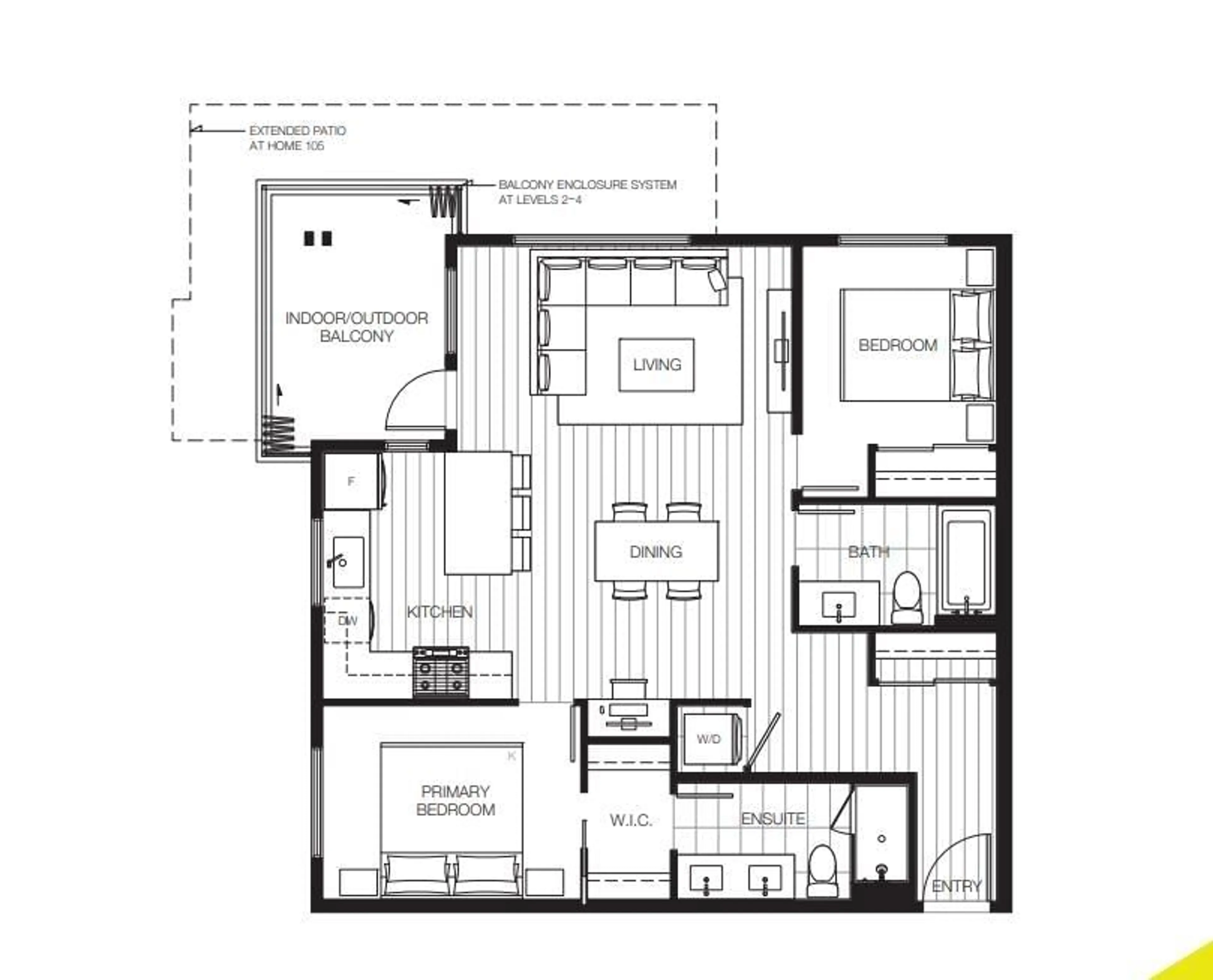 Floor plan for 105 - 13788 76 AVENUE, Surrey British Columbia V3W3V9