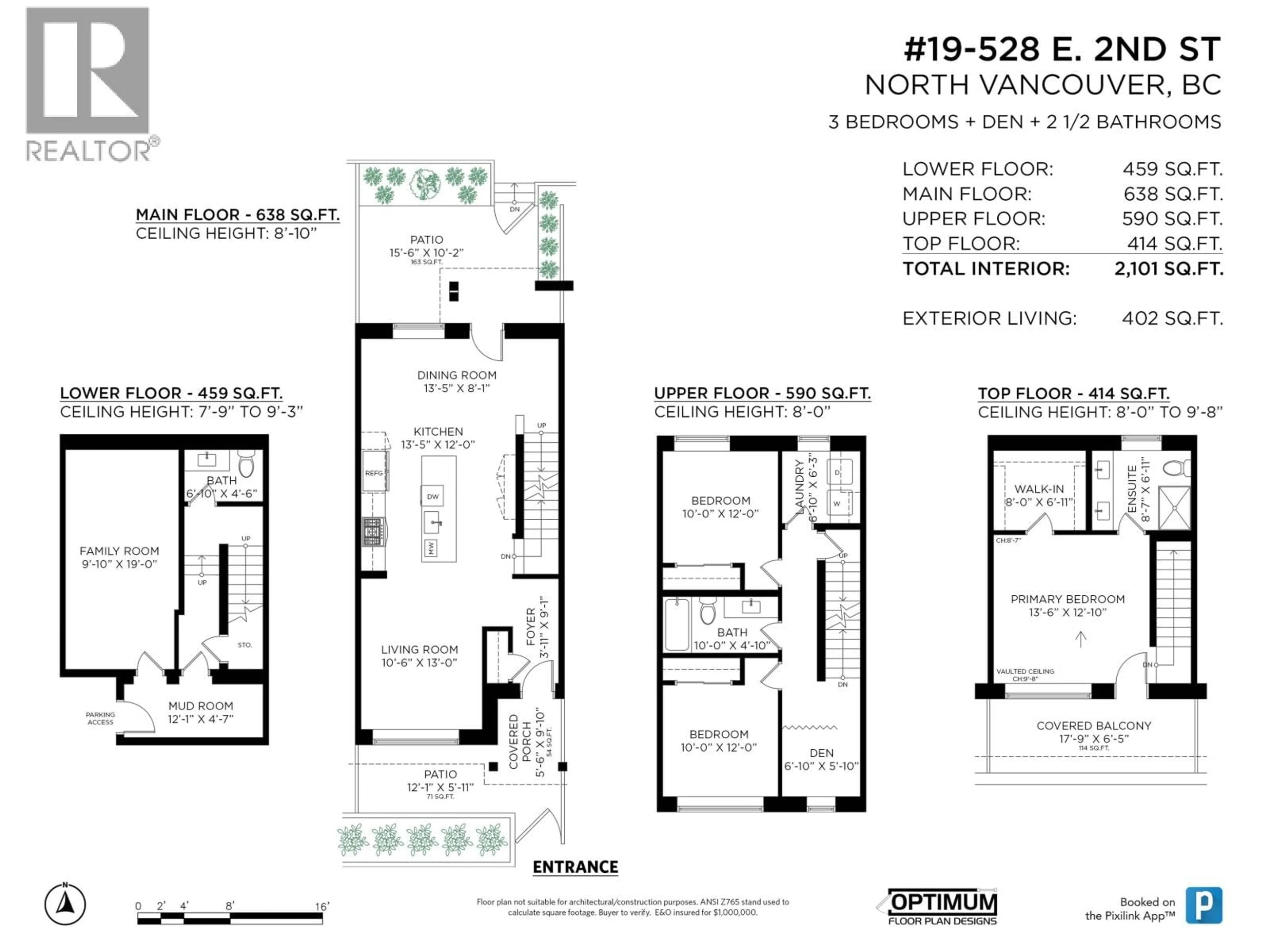 Floor plan for 19 - 528 2ND STREET, North Vancouver British Columbia V7L0G8