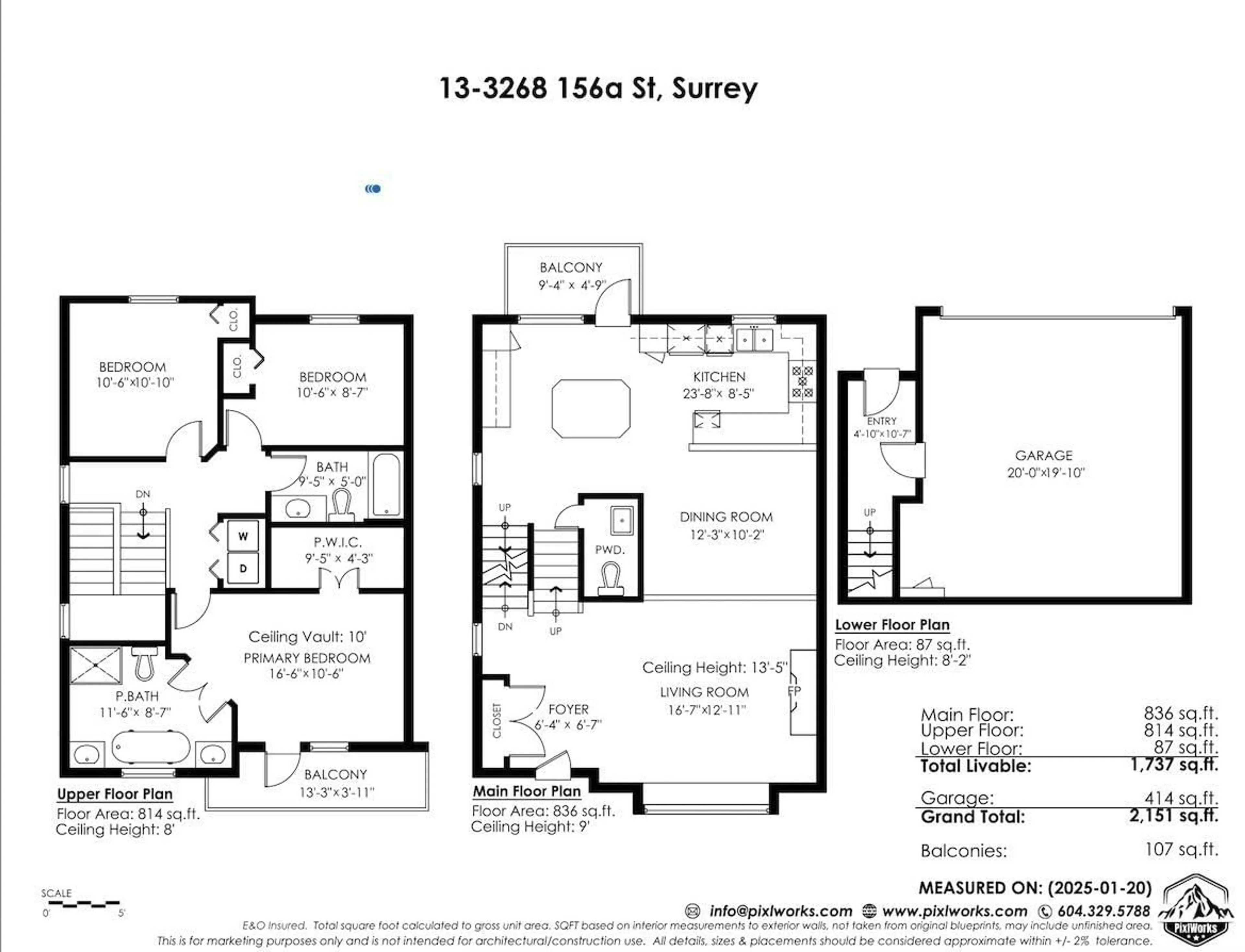 Floor plan for 13 - 3268 156A, Surrey British Columbia V3Z9T1