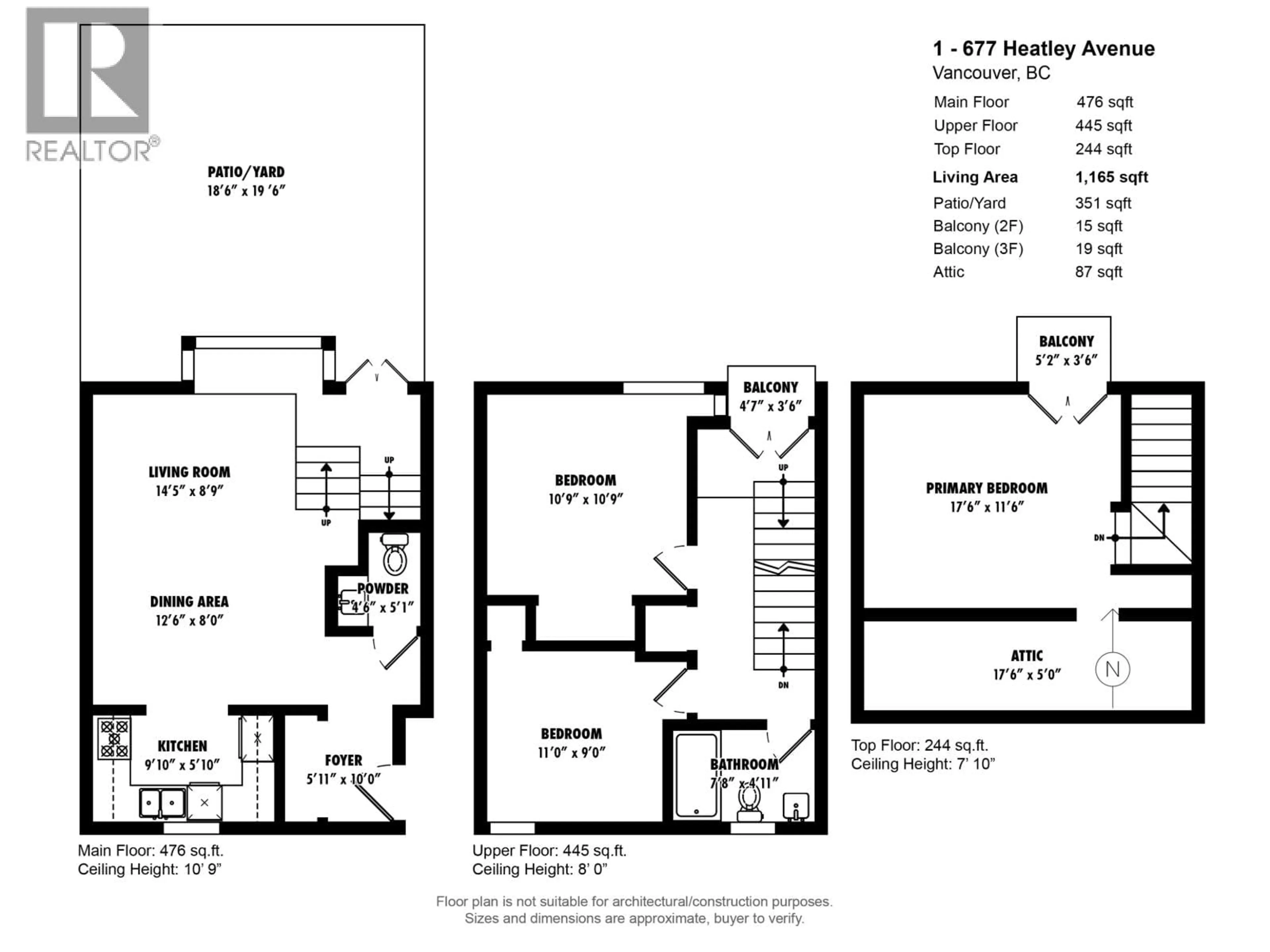 Floor plan for 1 - 677 HEATLEY AVENUE, Vancouver British Columbia V6A3G8