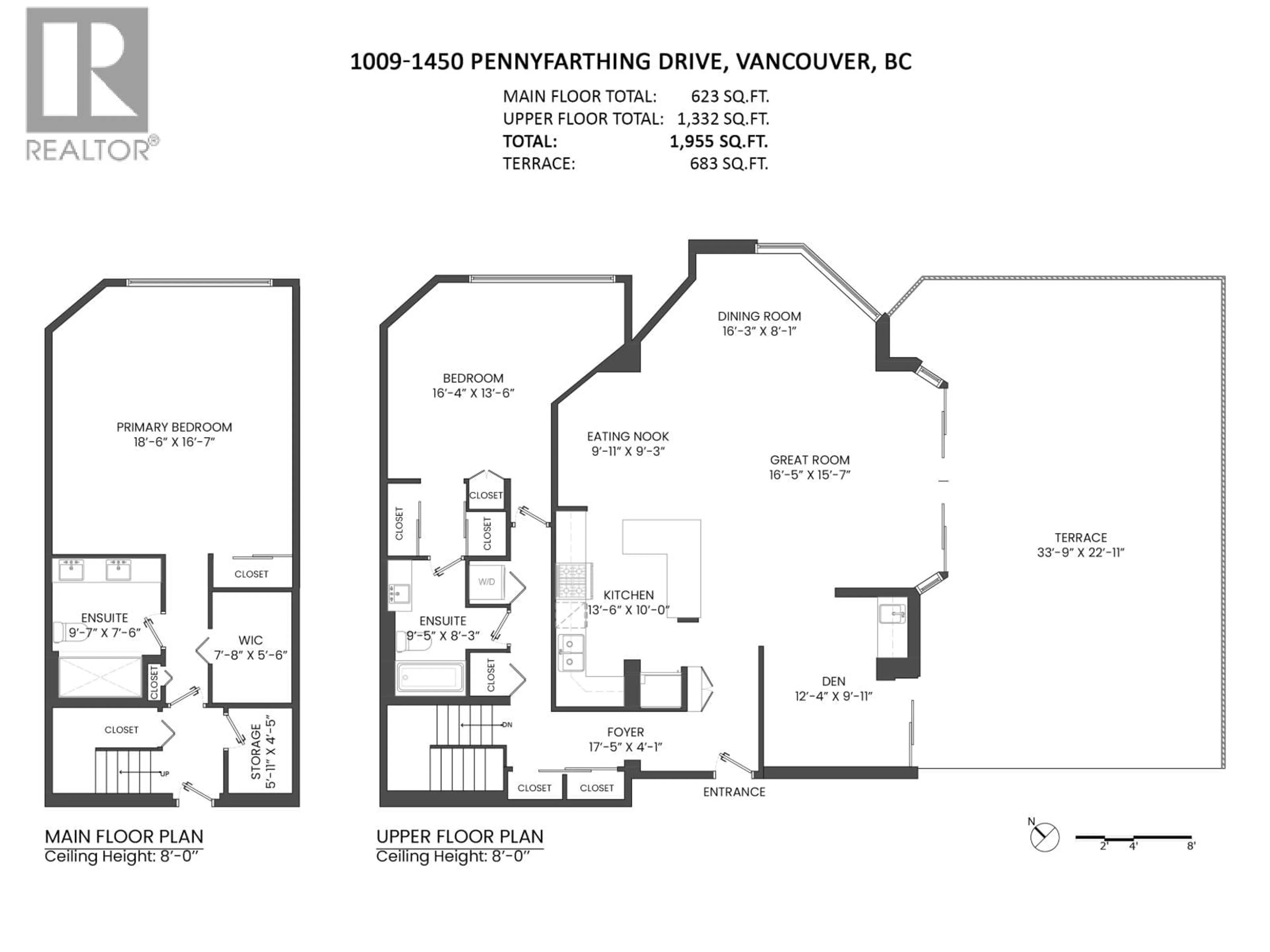 Floor plan for 1009 - 1450 PENNYFARTHING DRIVE, Vancouver British Columbia V6J4X8