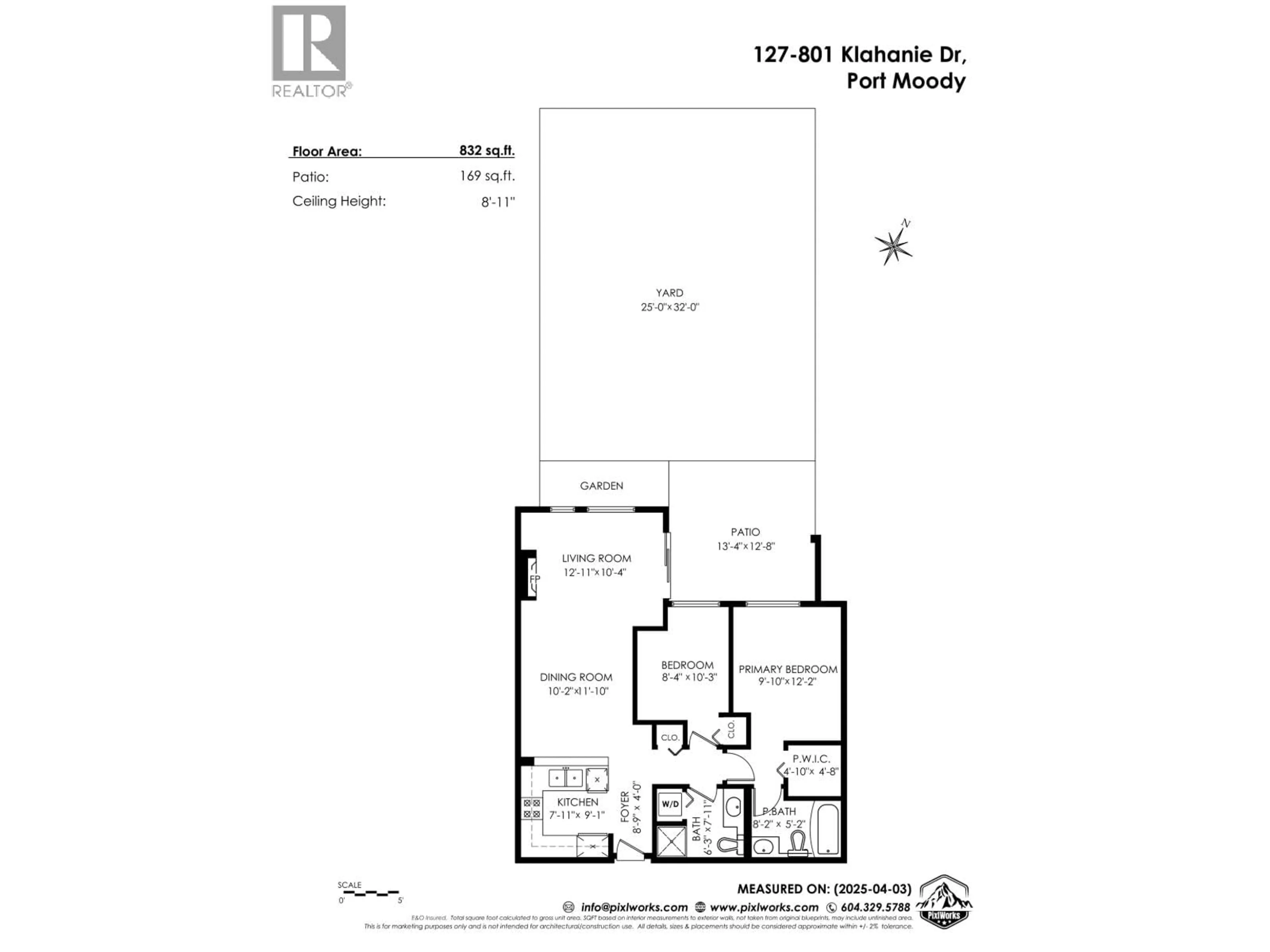 Floor plan for 127 - 801 KLAHANIE DRIVE, Port Moody British Columbia V3H5K4